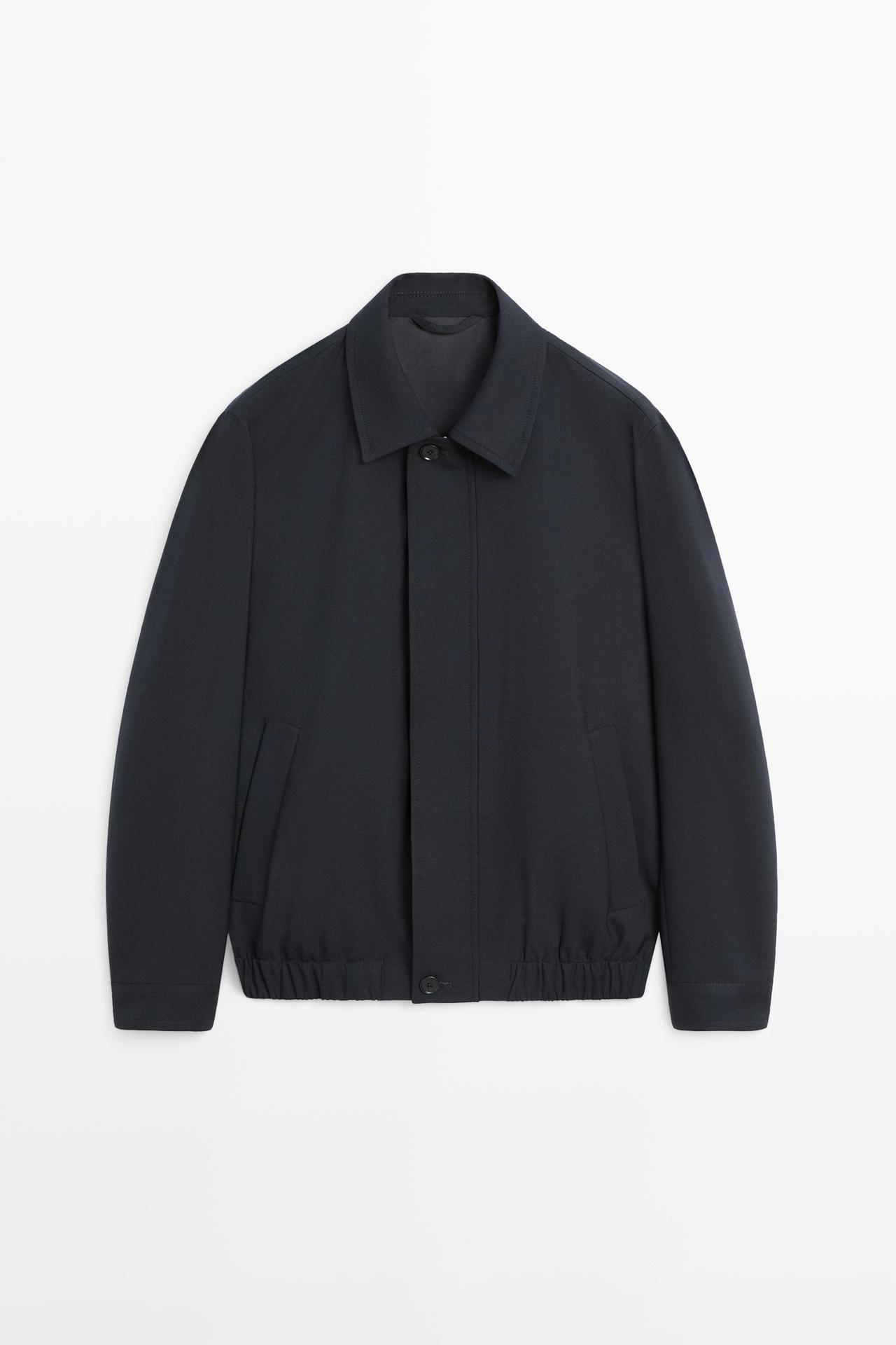 Massimo Dutti - Heren - Total Look Jack Van Koude Wol - Marineblauw - Xl