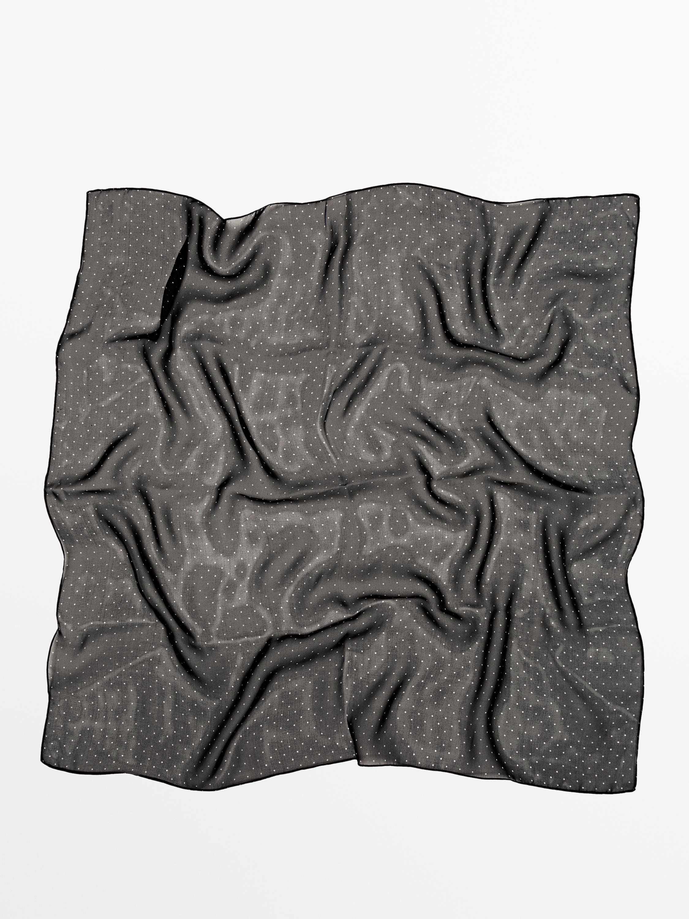 Apaszka ze 100% jedwabiu w groszki