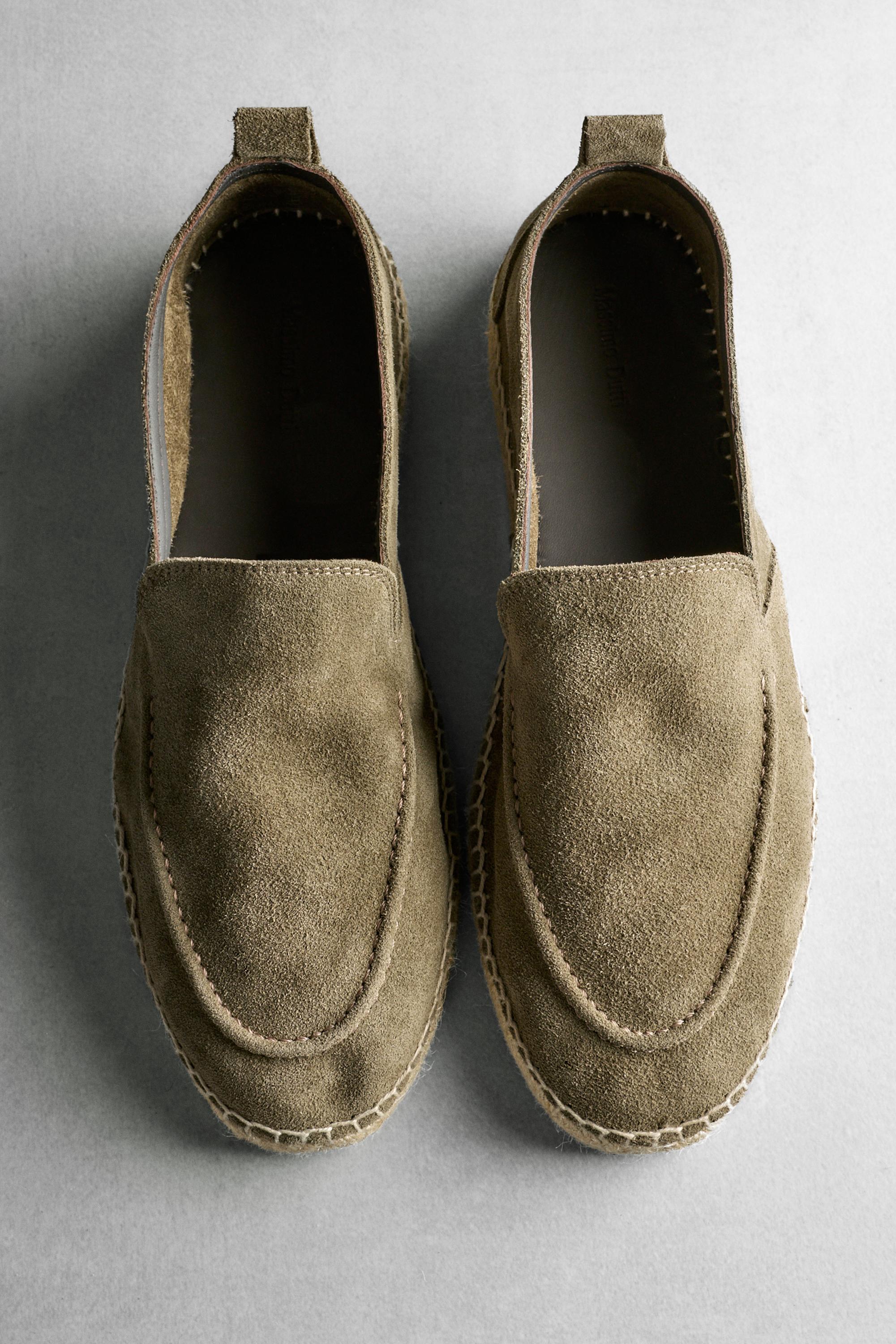 Leather espadrilles with moc toe — BOTTLE
