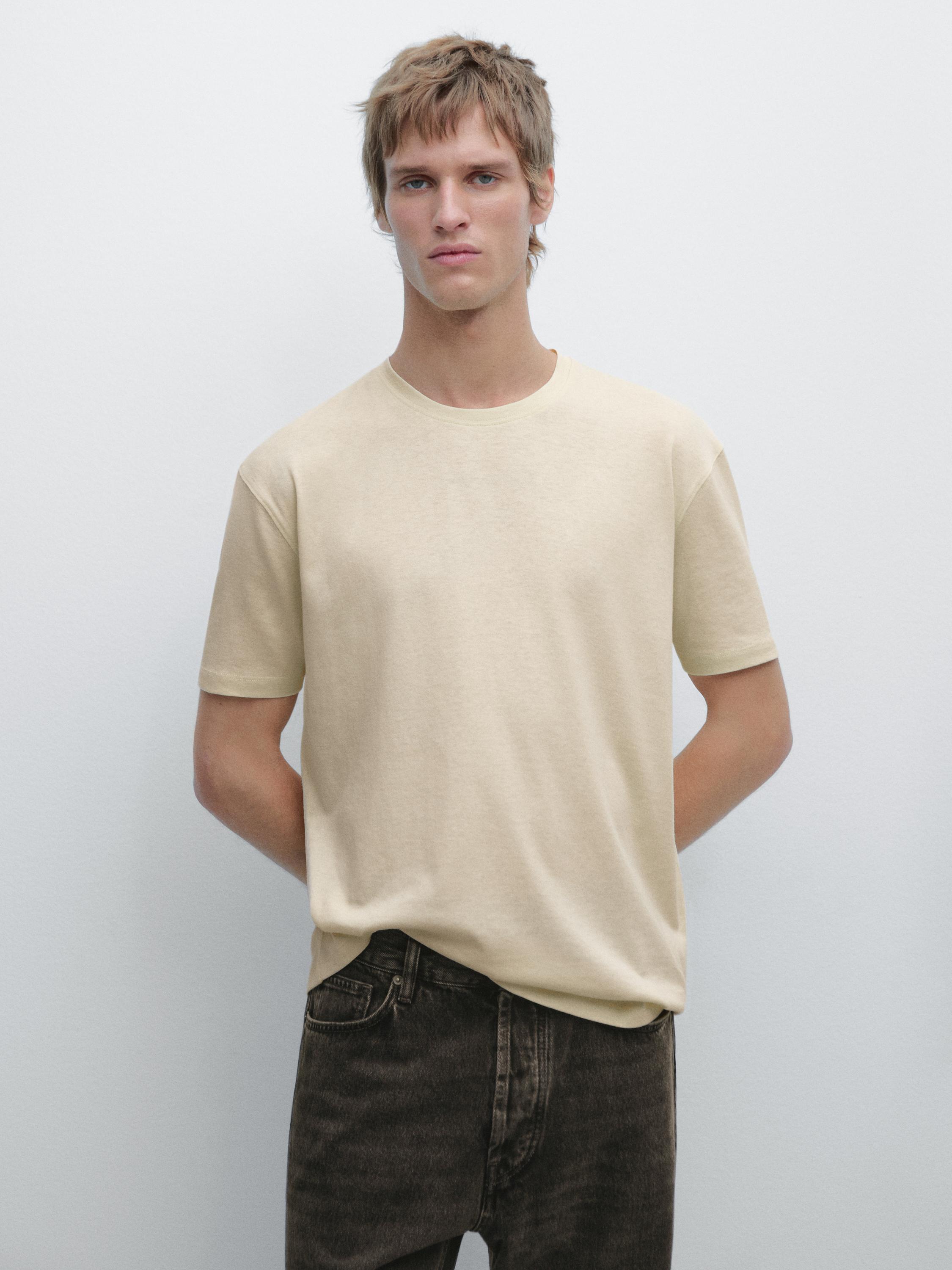 Short sleeve cotton blend T-shirt