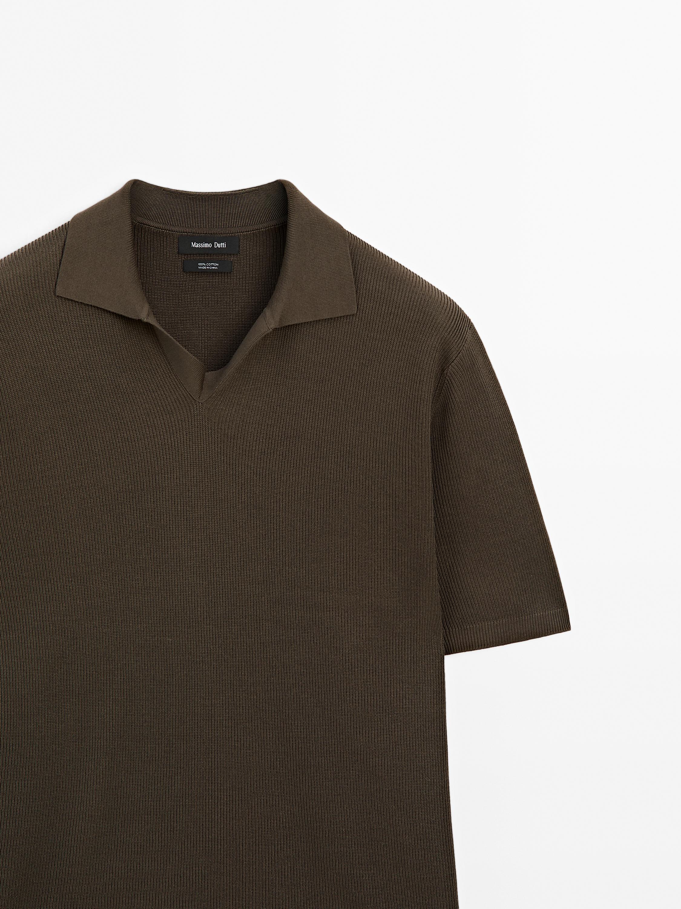 Mercerised cotton short sleeve polo shirt