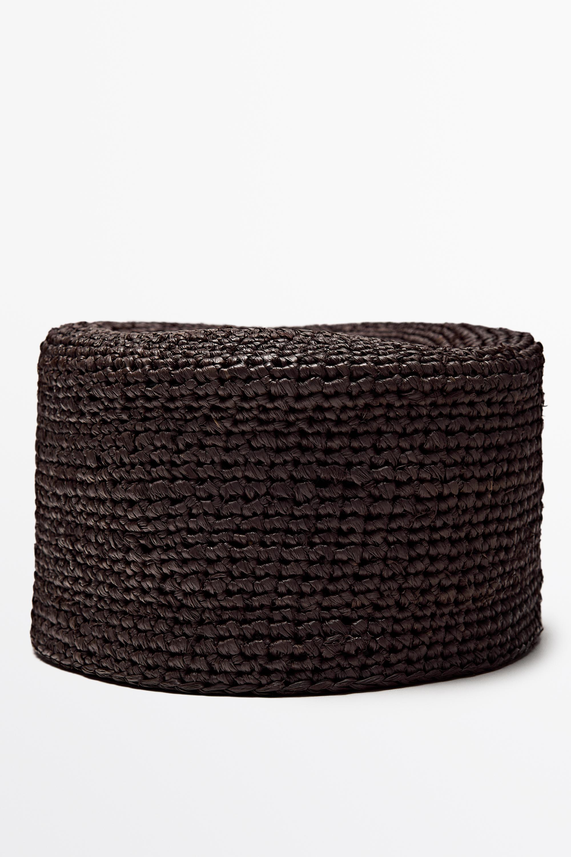 Raffia pillbox hat — OCHRE