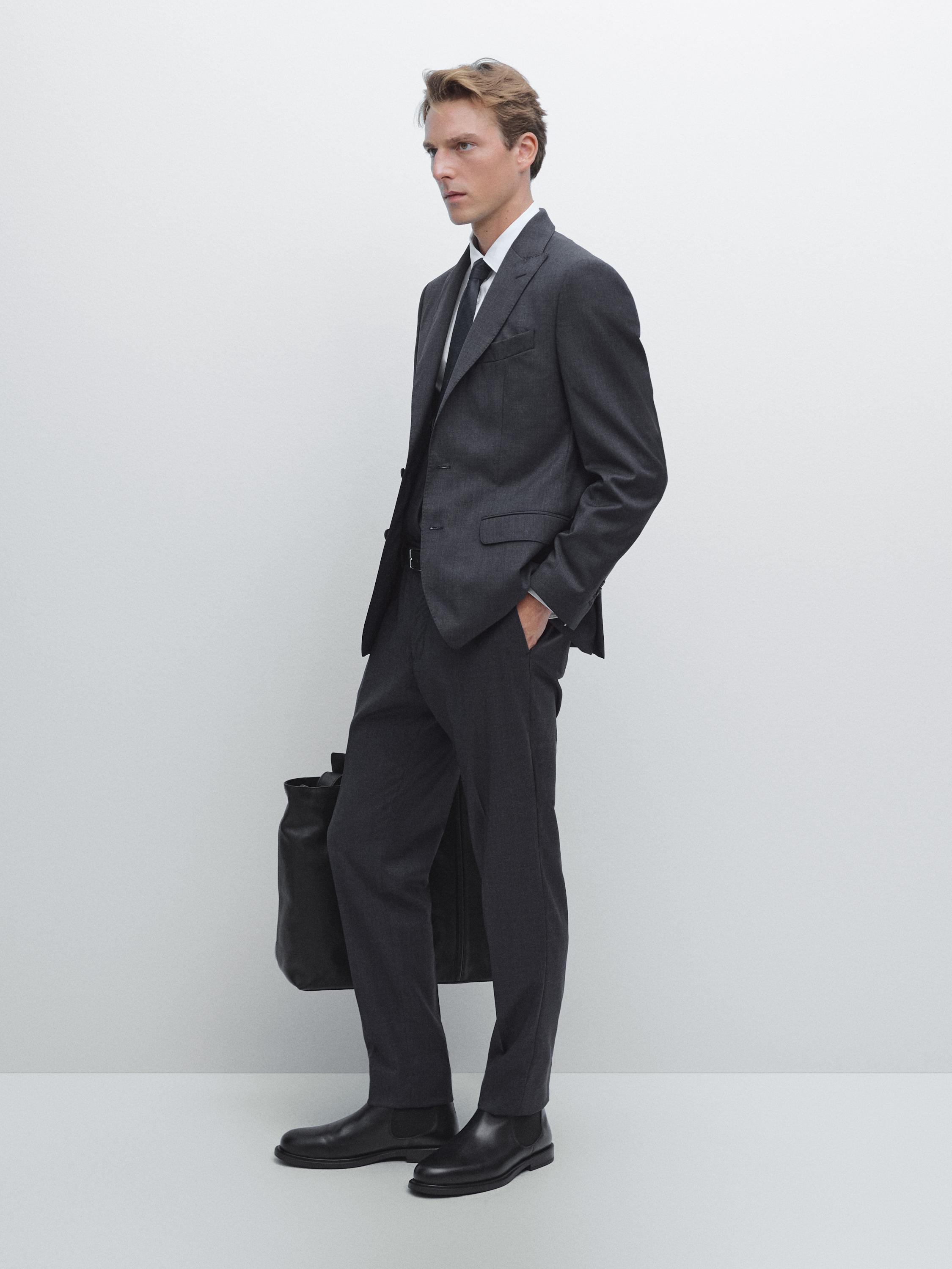 Костюмный пиджак из 100% шерсти