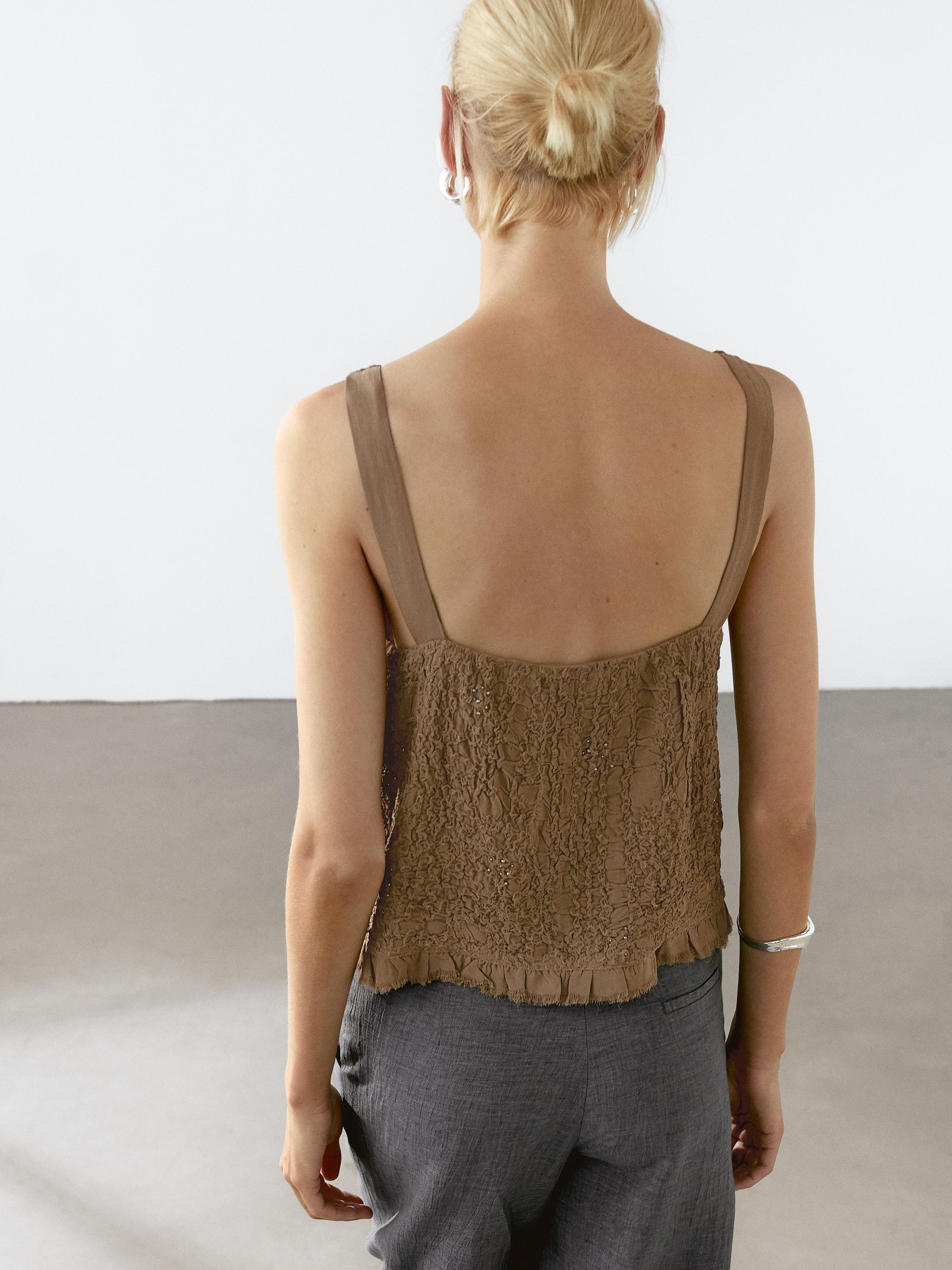 Textured strappy top