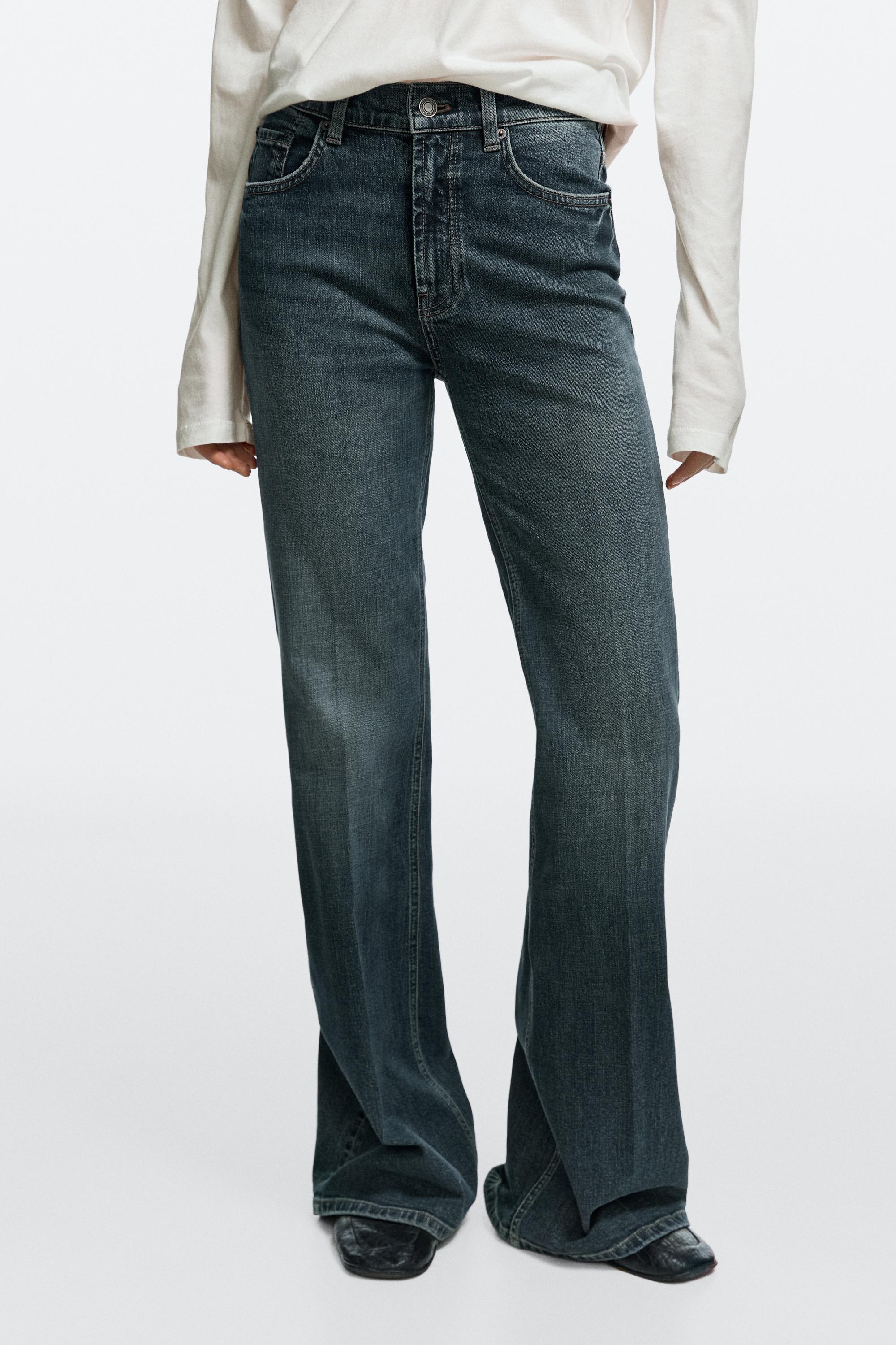 High-waist skinny flare jeans