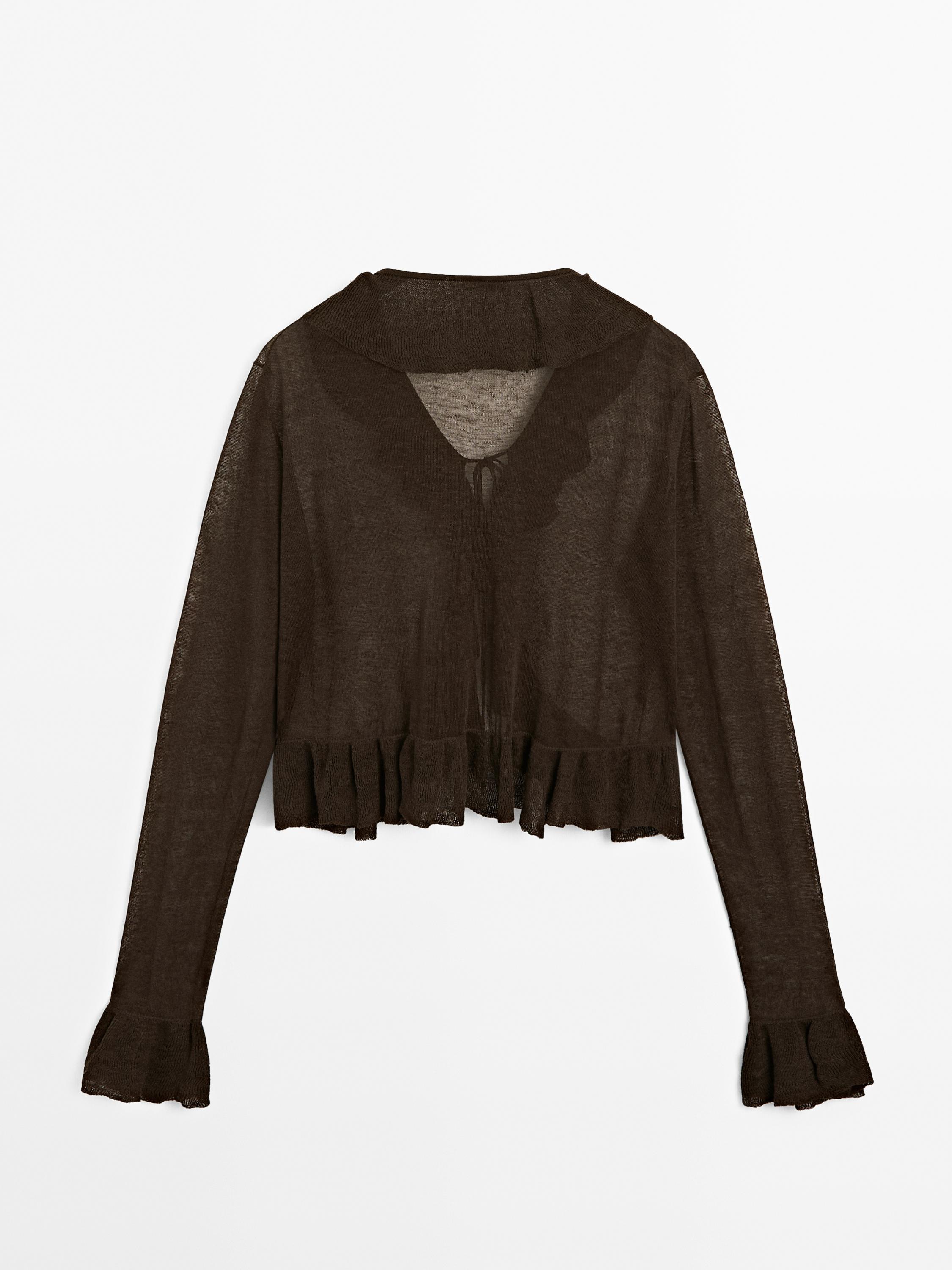 Kardigan ze lněné směsi