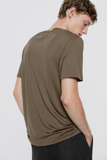 100% wool short sleeve T-shirt - LIMITED EDITION — MARINE GREEN 3