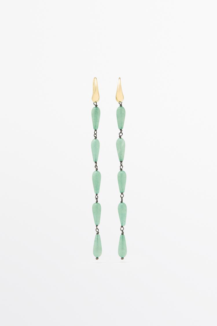 Gem dangle earrings — GOLDEN