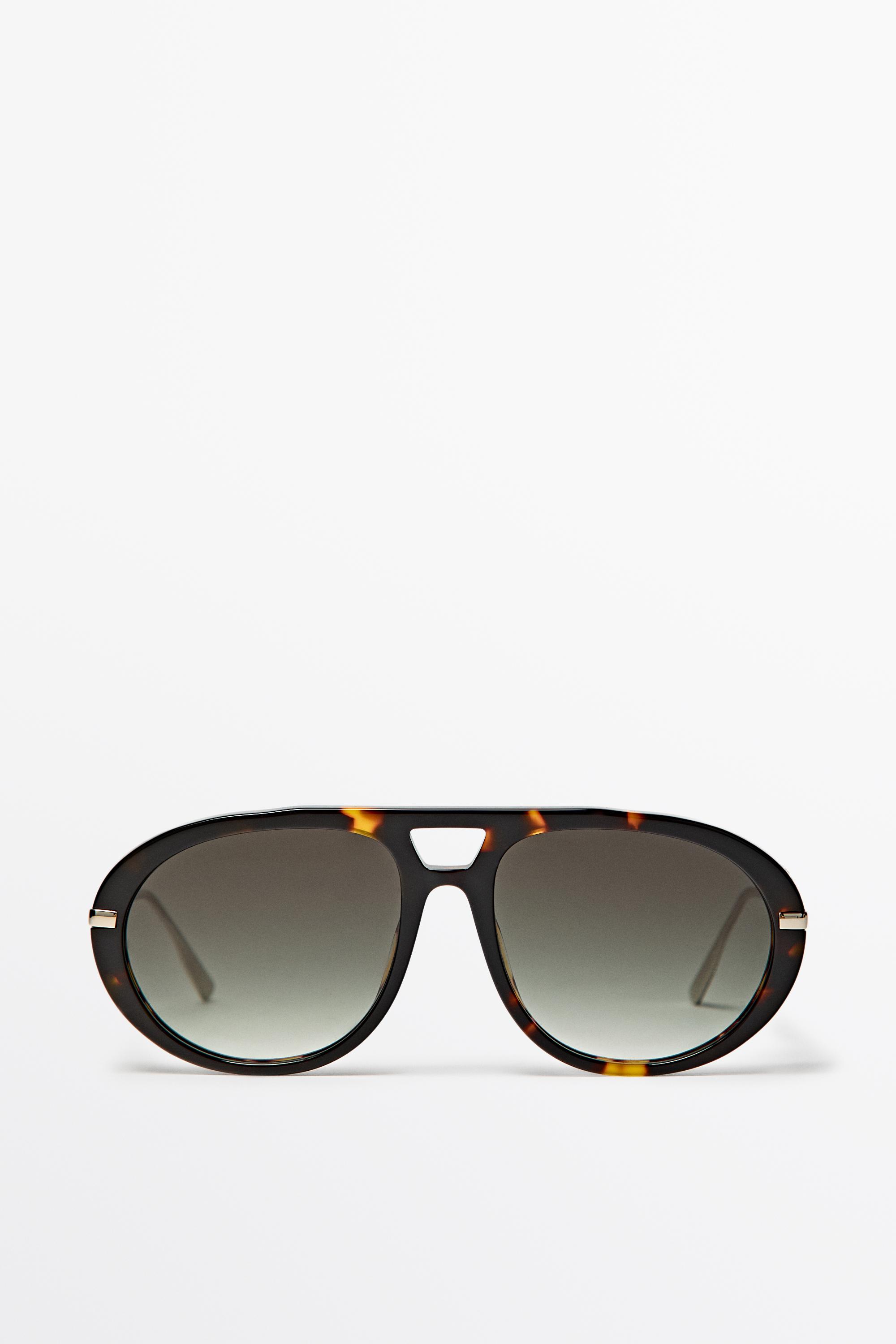 Gafas de sol aviador efecto carey