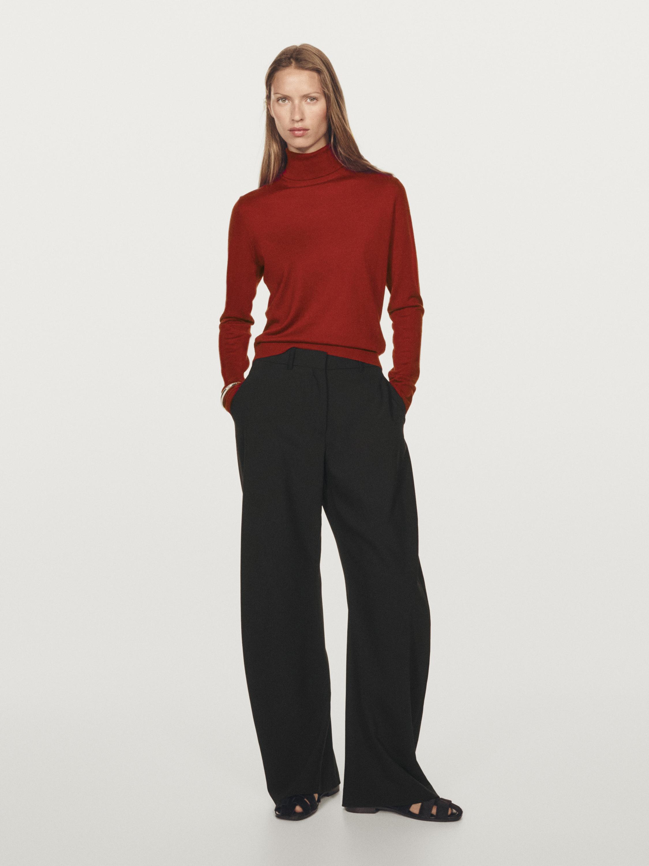 Pull laine col roulé