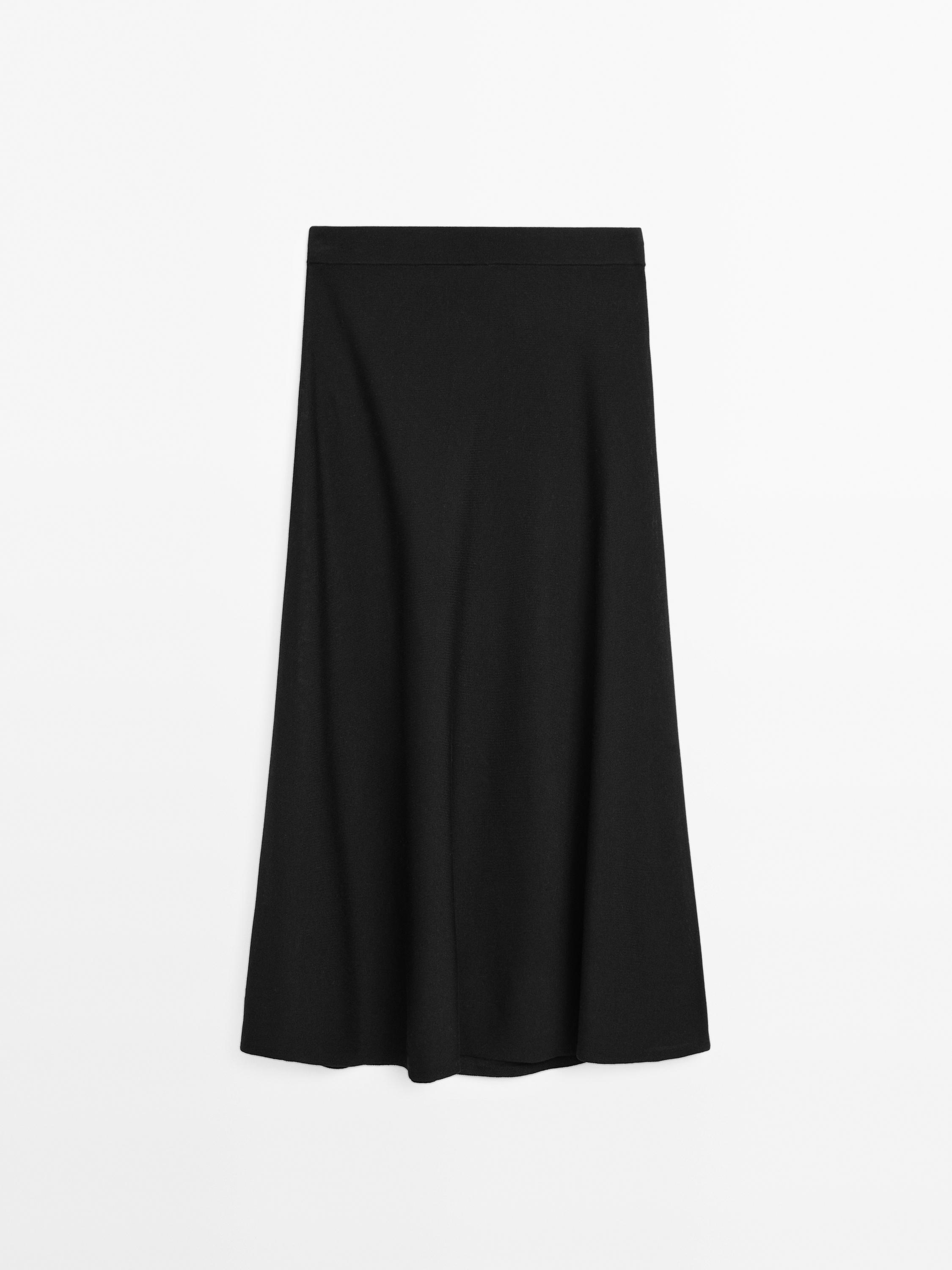 ◆Massimo Dutti◆ Knit A-line midi skirt Knit A-line midi skirt · Black · Sunglasses | Massimo Dutti