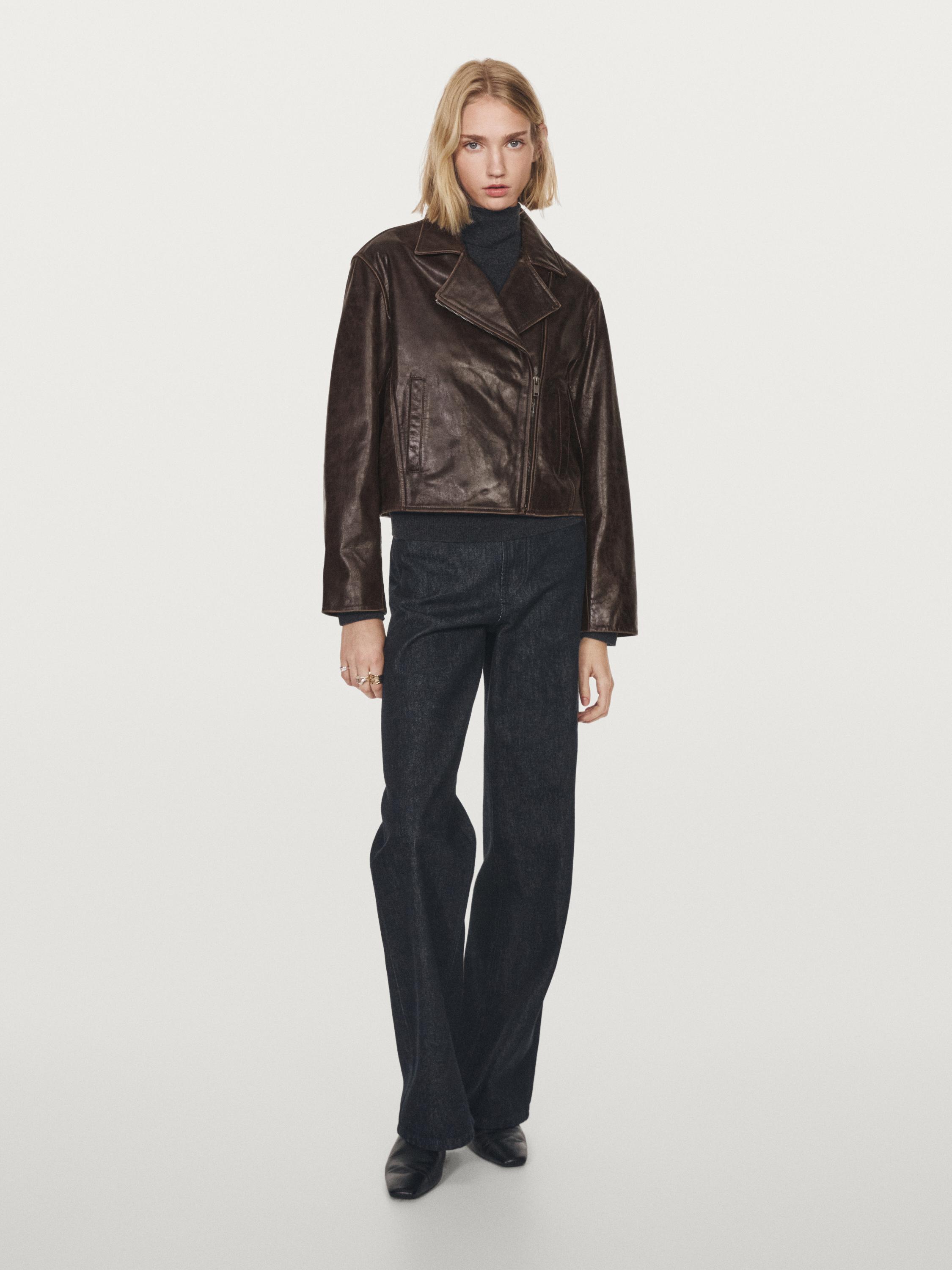 Cazadora biker piel napa