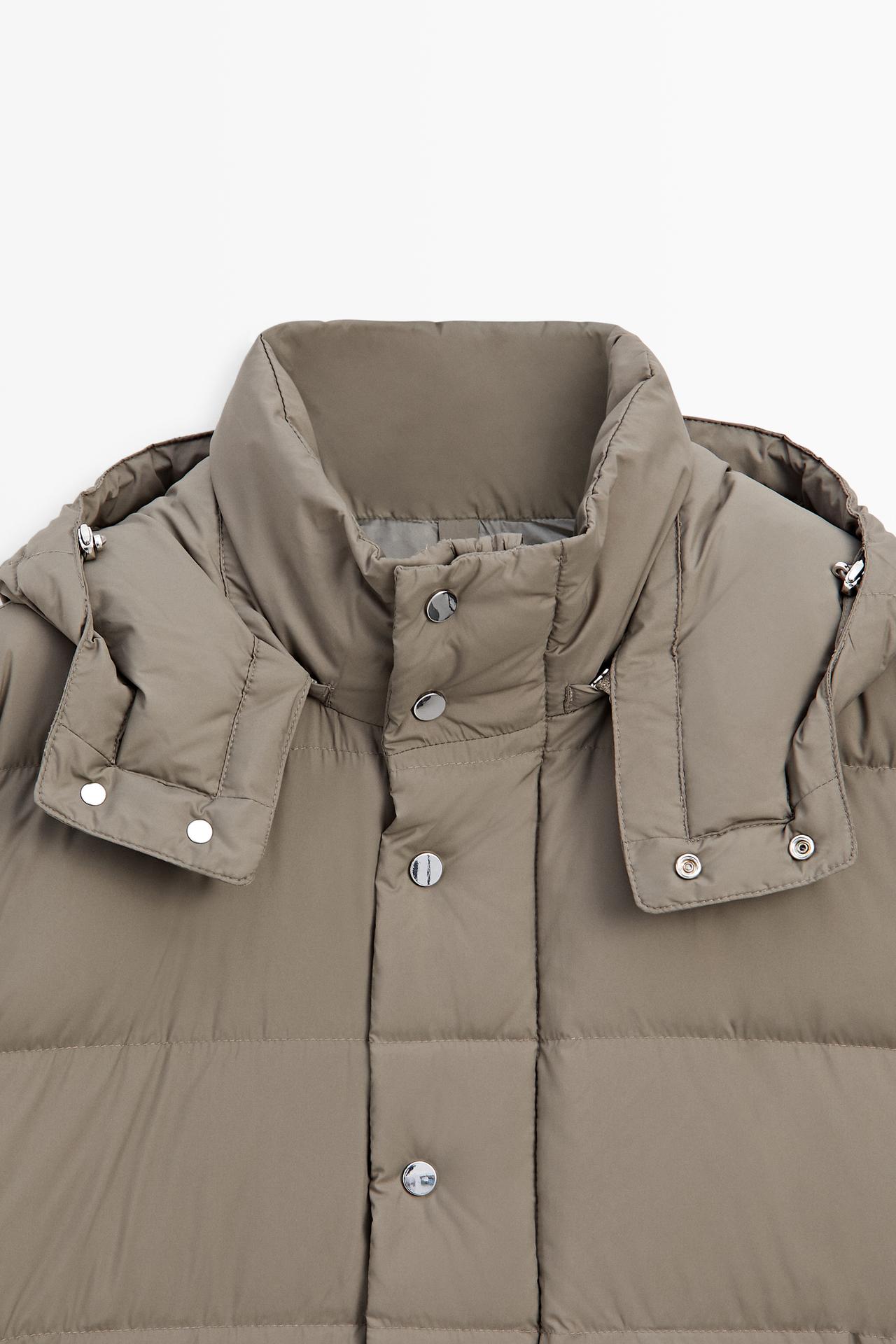 Hooded down jacket — MINK