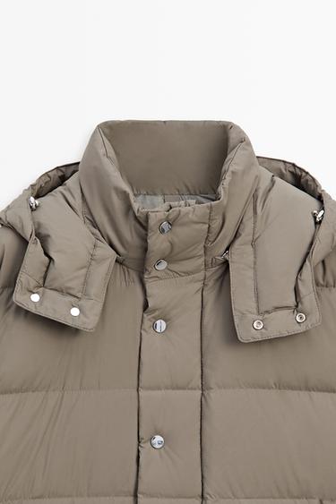 Hooded down jacket — MINK 9