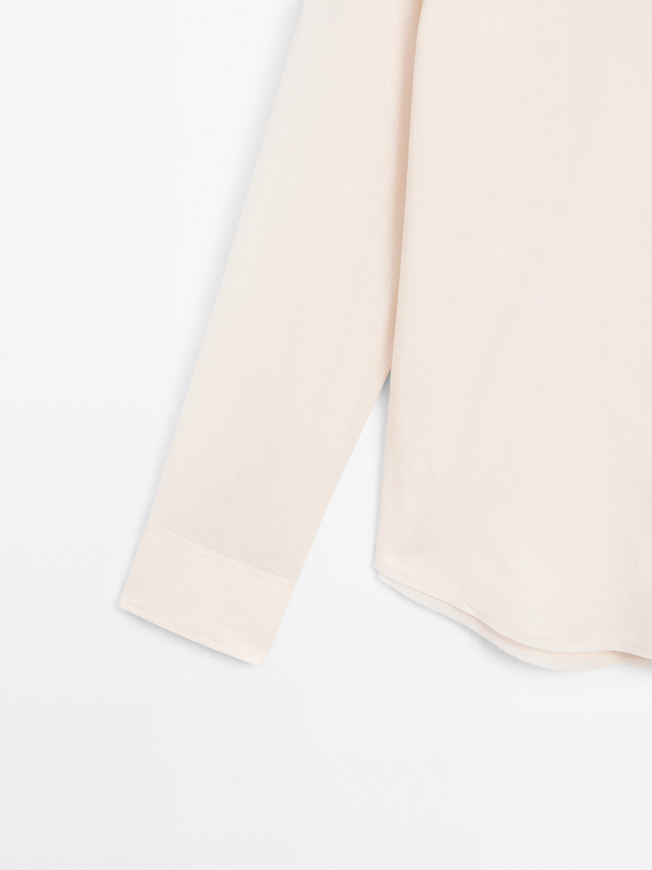Flowing ramie blend shirt