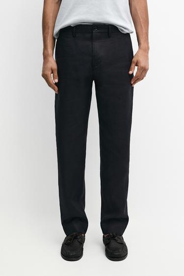 Linen suit trousers — DEEP BLUE 3