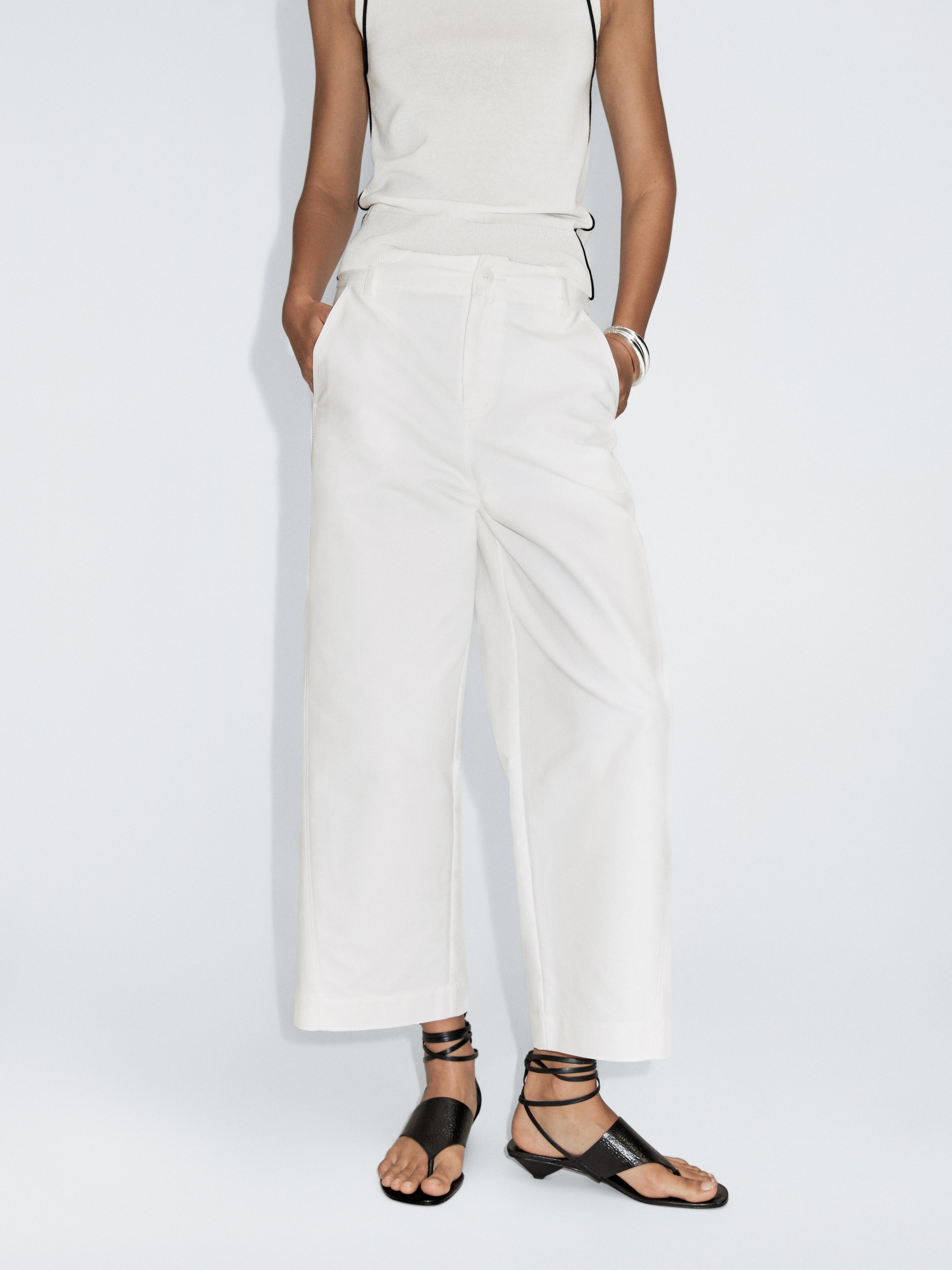 High-waist barrel fit trousers