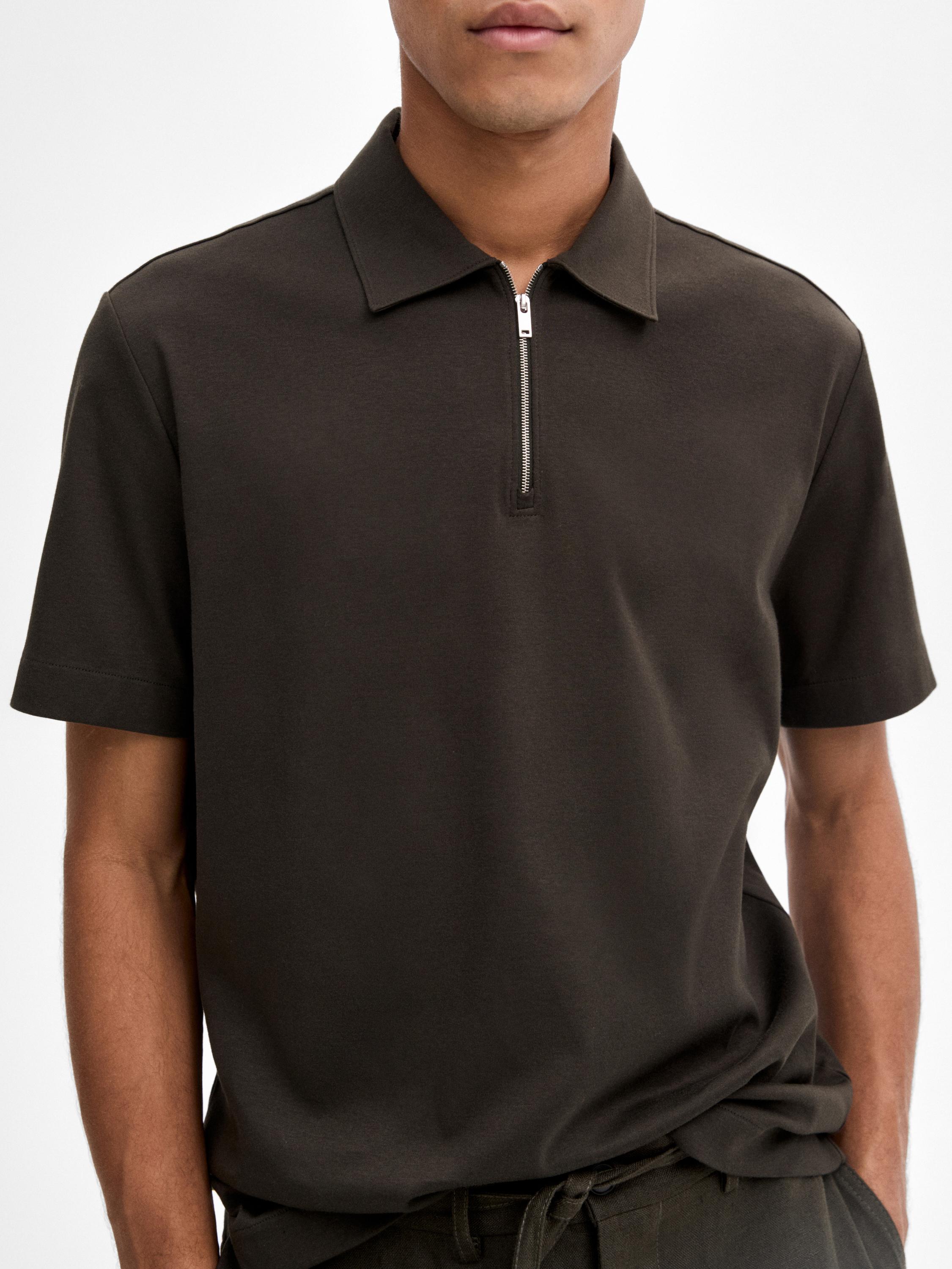 Polo coll cremallera 100% cotó