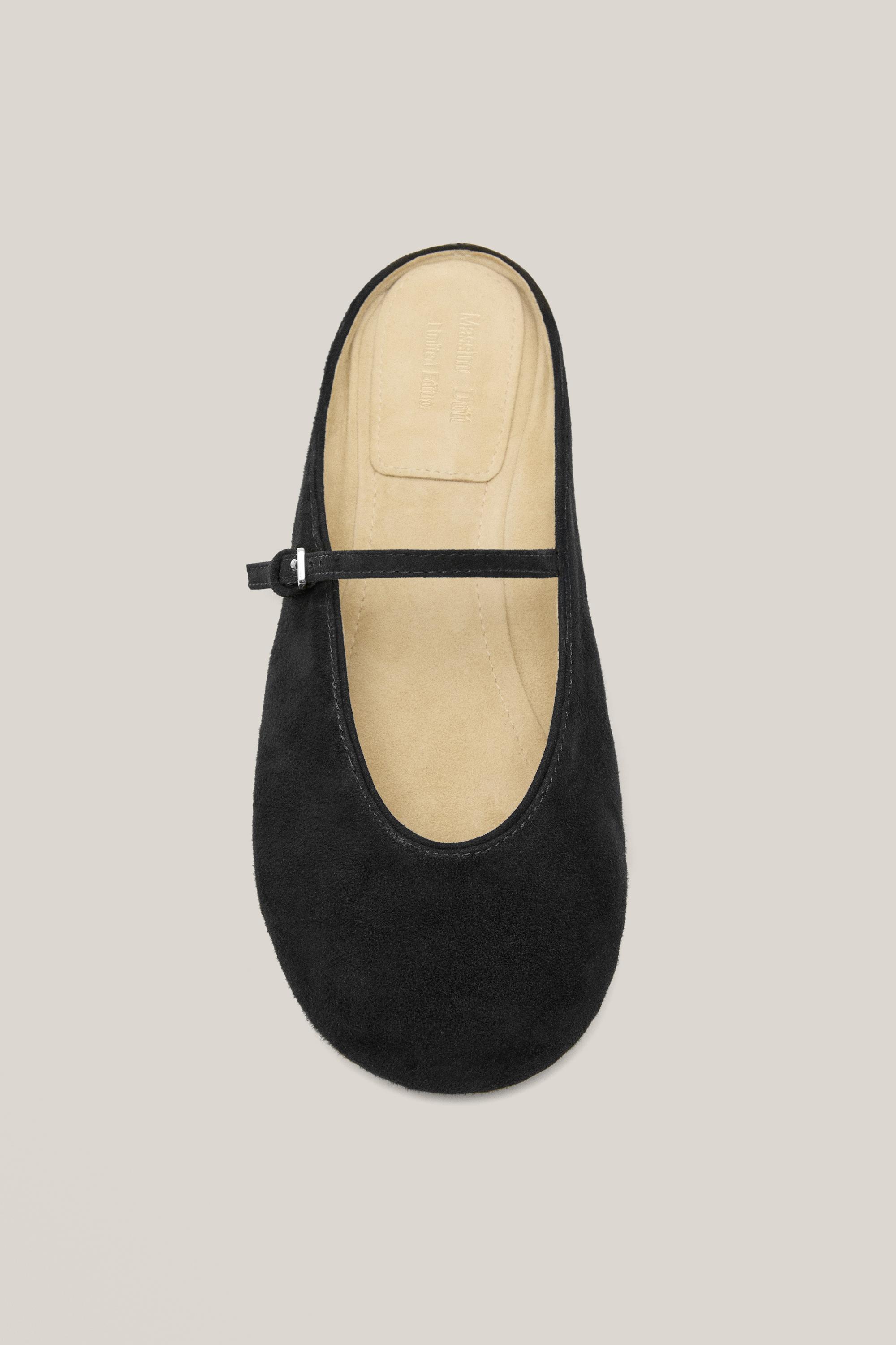 Soft leather mule ballet flats - Limited Edition — BLACK