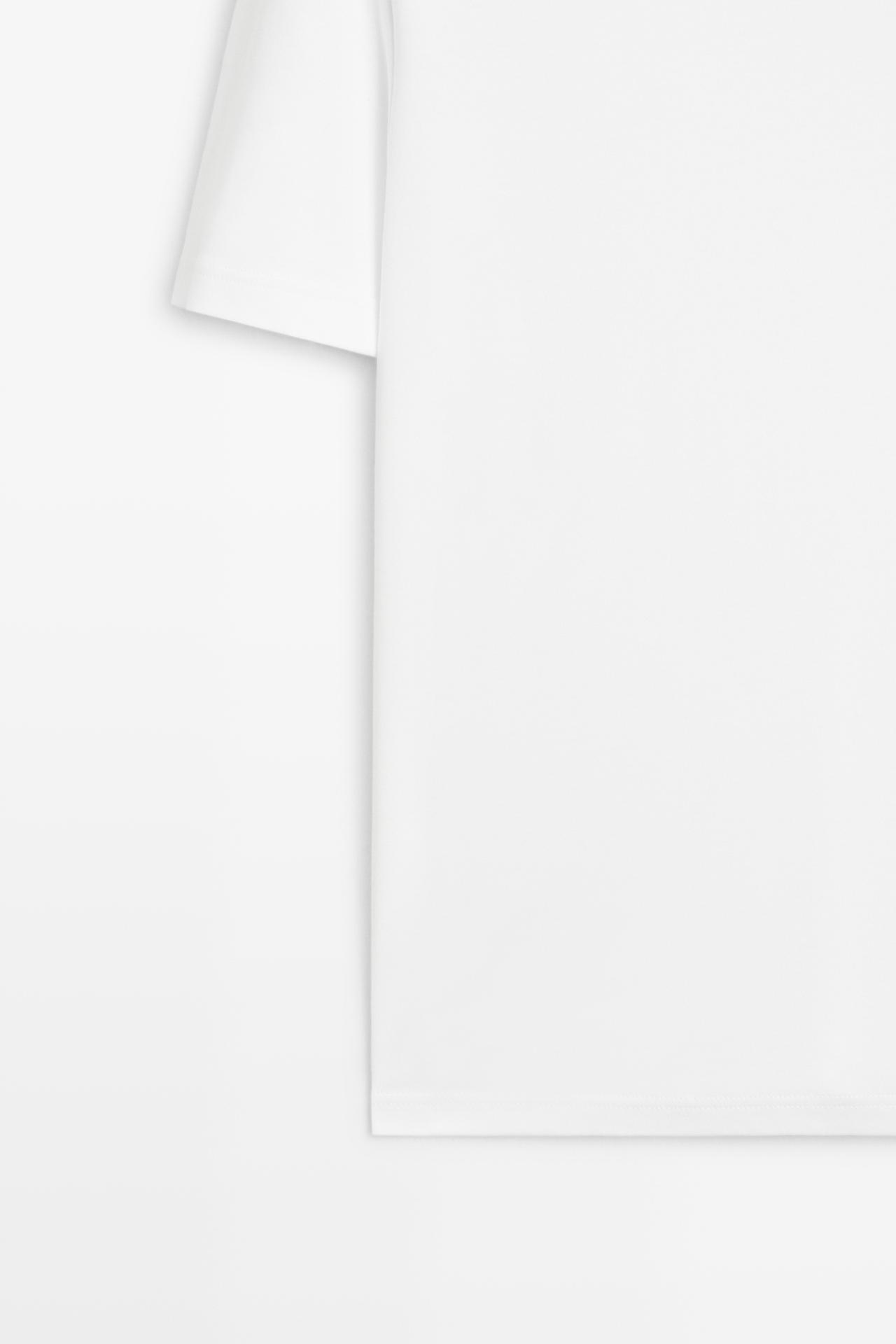 Short sleeve seam detail T-shirt — WHITE
