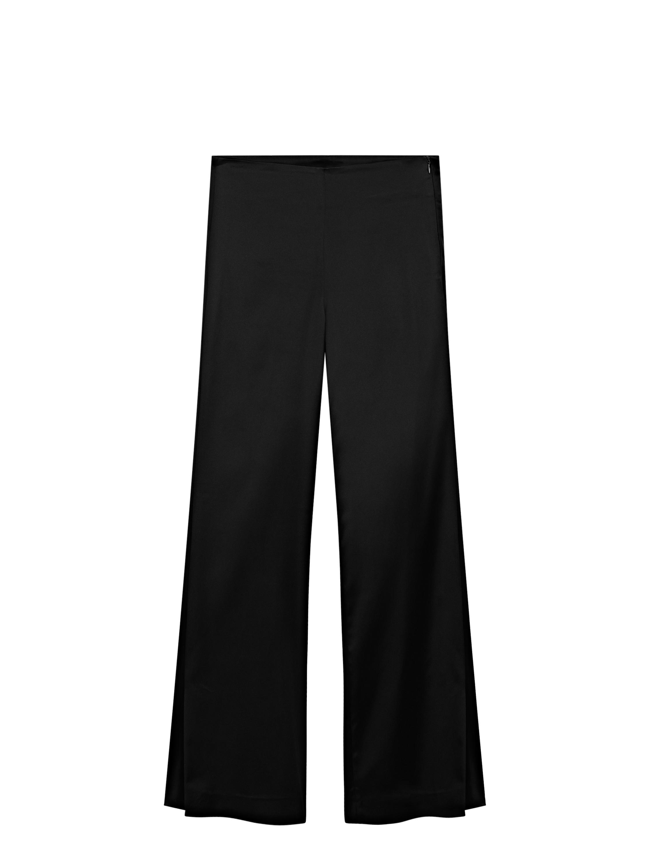 Satin Flared Trousers With Vents Black Dressy Massimo Dutti satin-flared-trousers-with-vents-black-dressy-massimo-dutti