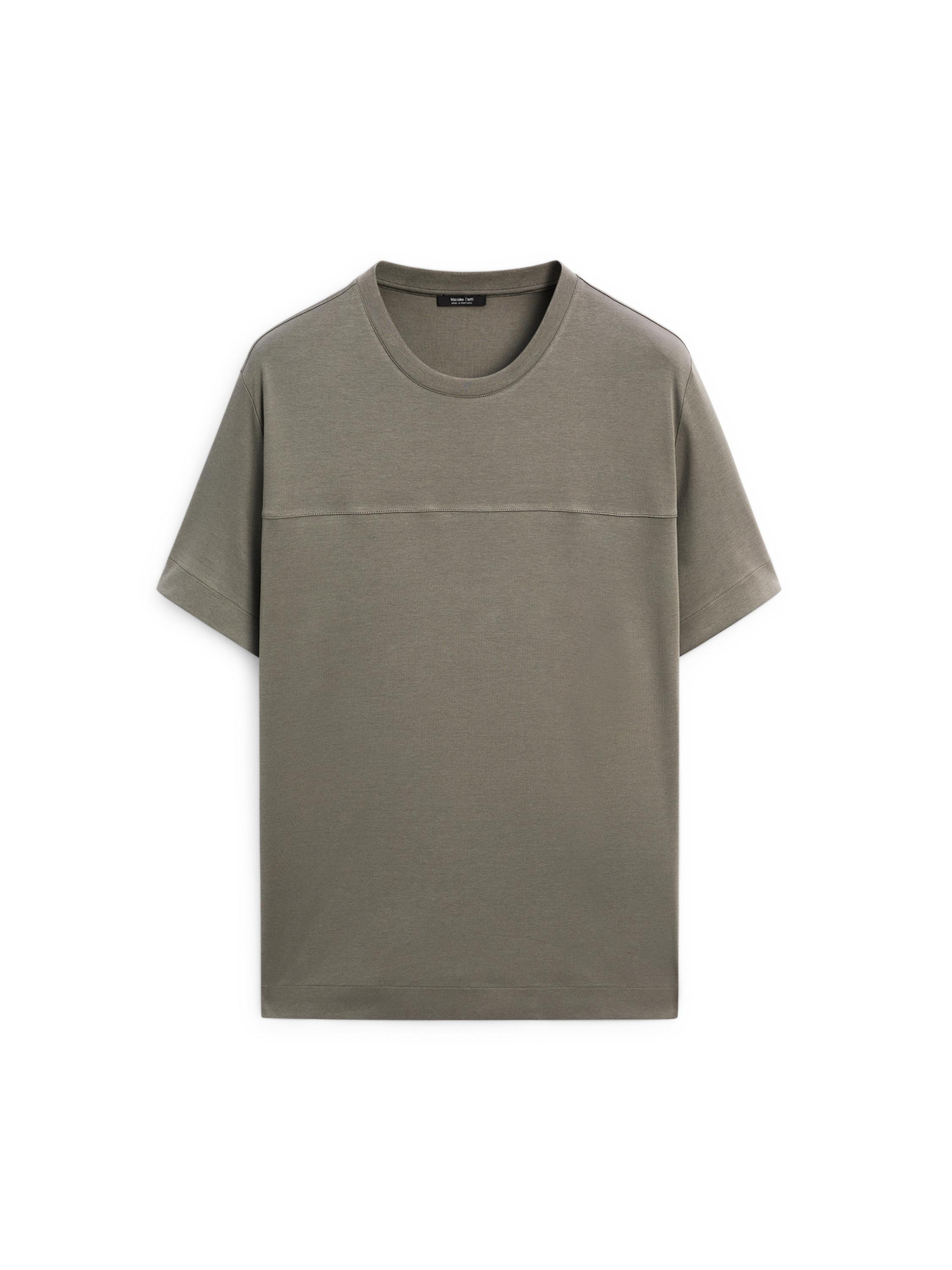 ★ Massimo Dutti★ sleeve seam detail t-shirt 06265200722 T-shirt with seam detail on the sleeve · White, Sky Blue