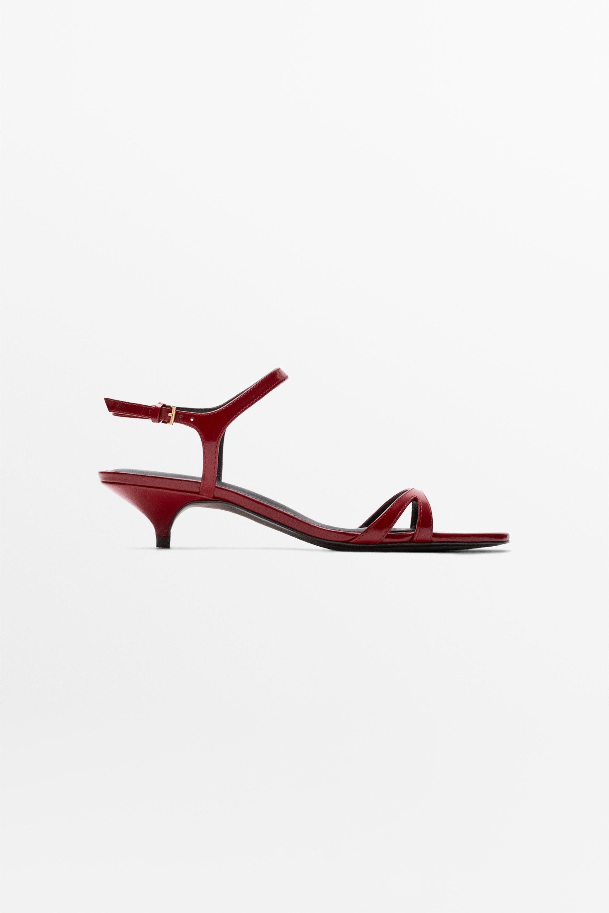 Low-heel leather sandal - MADE IN SPAIN — RED