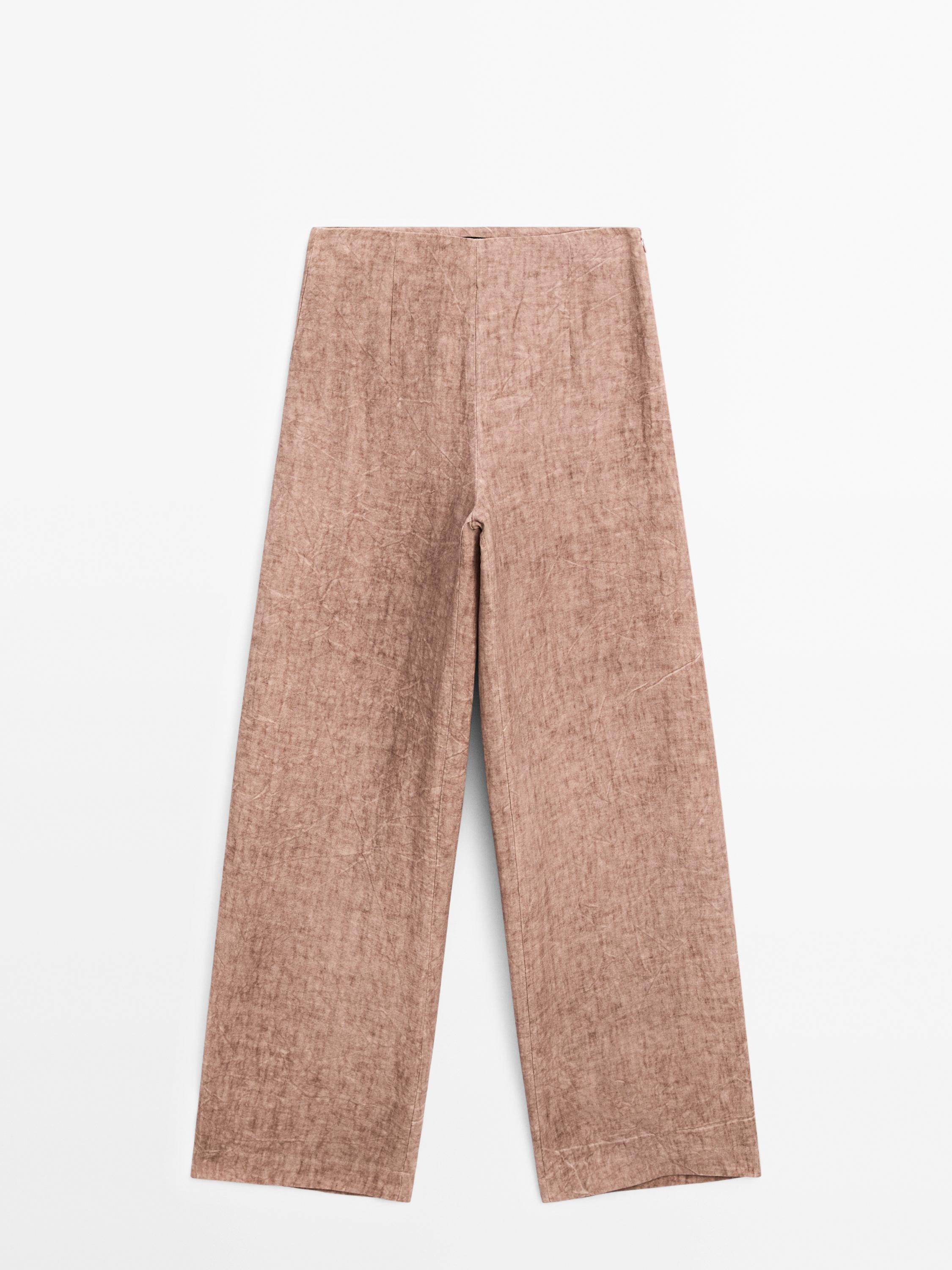Flowing 100% linen trousers