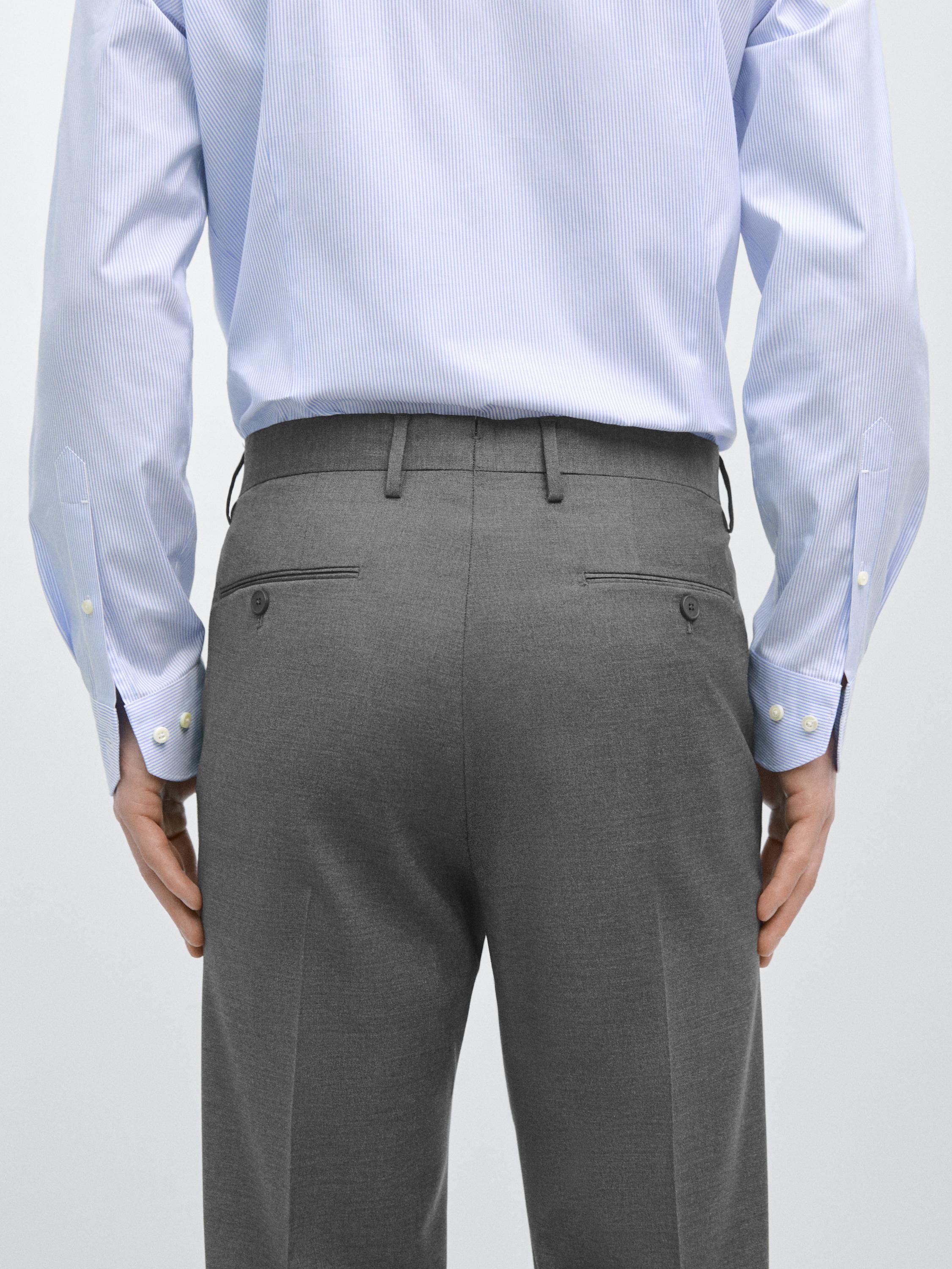 Cold wool suit trousers — GREY