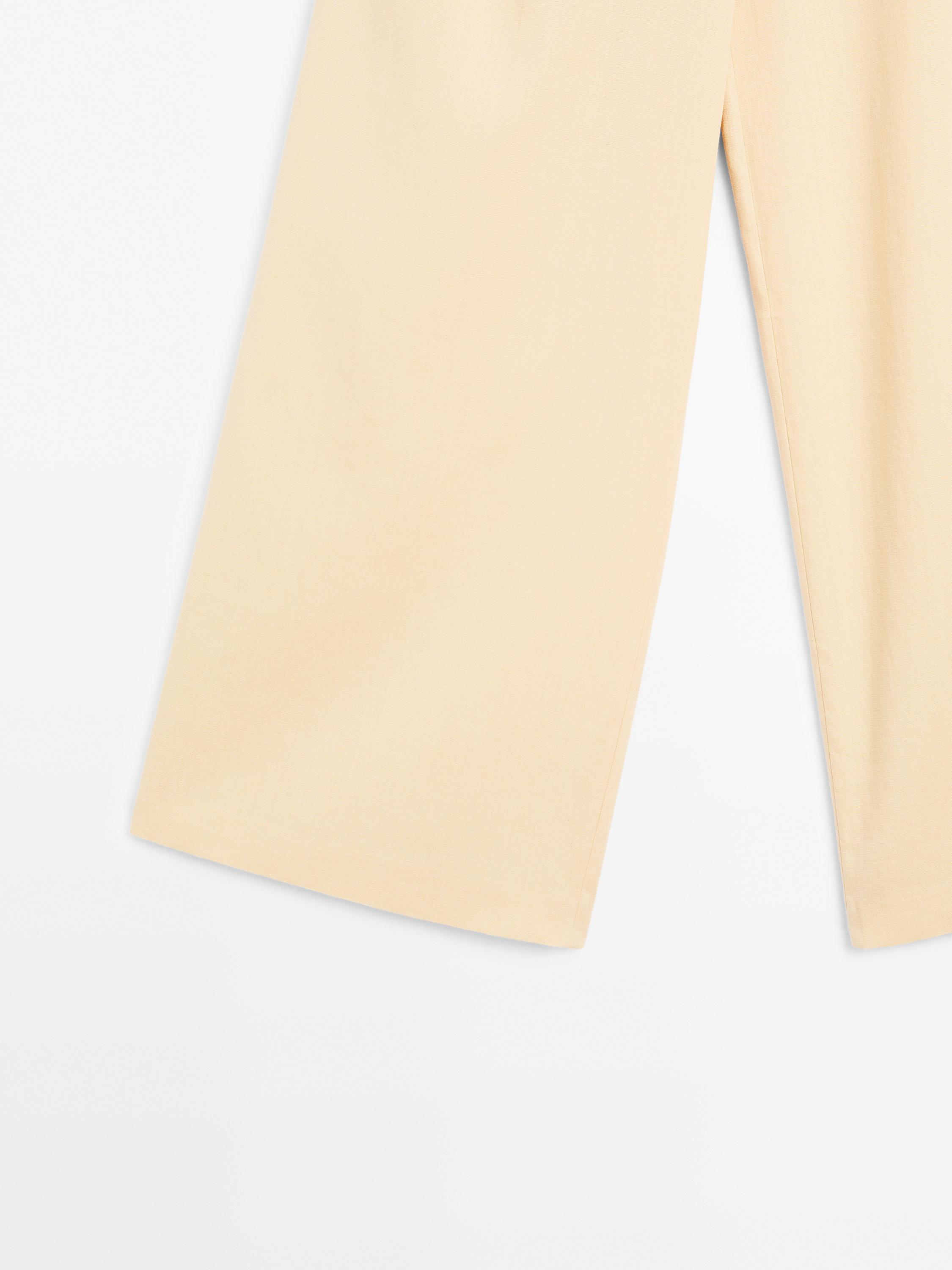Pantalón traje mezcla lino