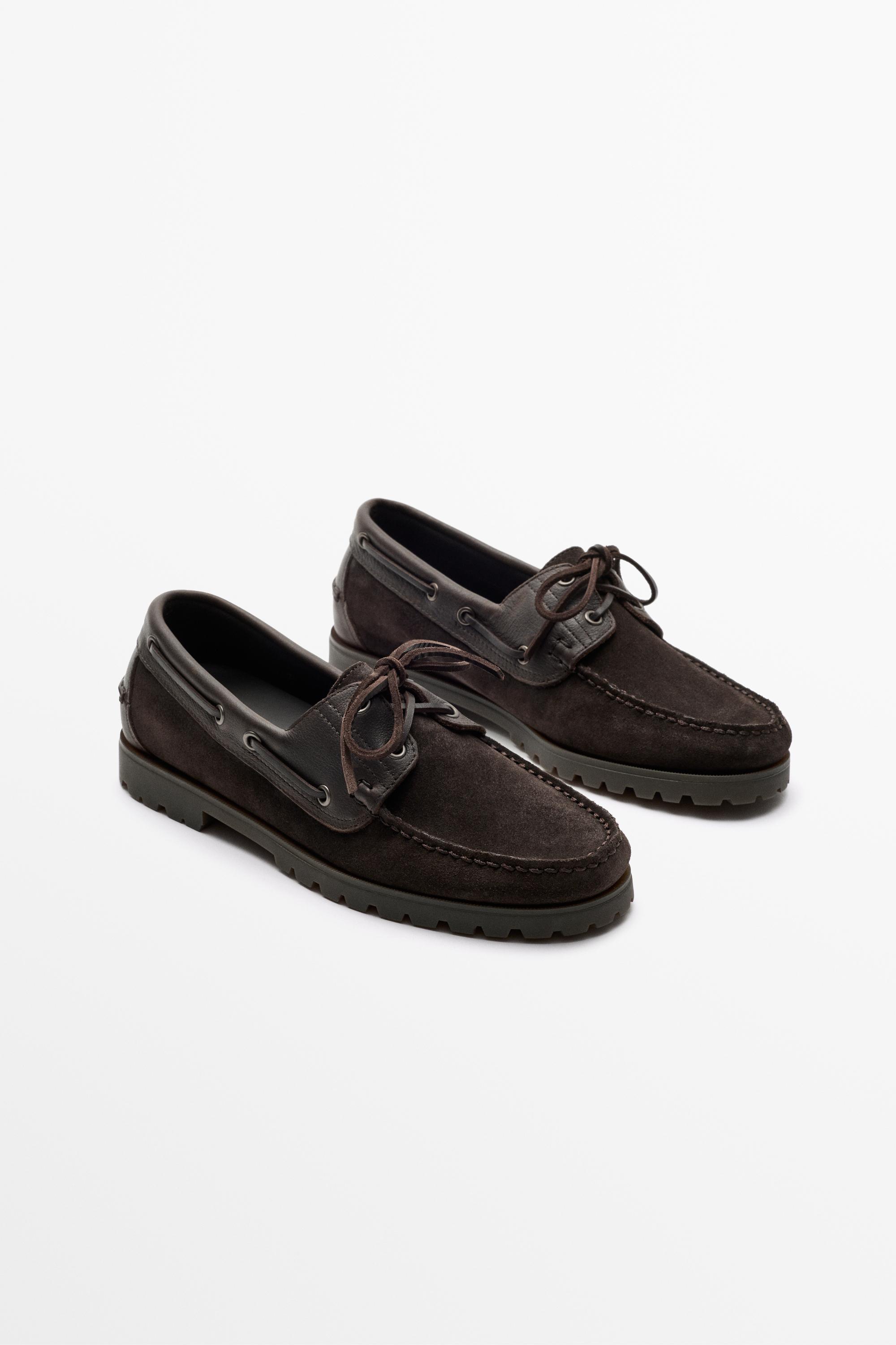 Chaussure bateau en nappa