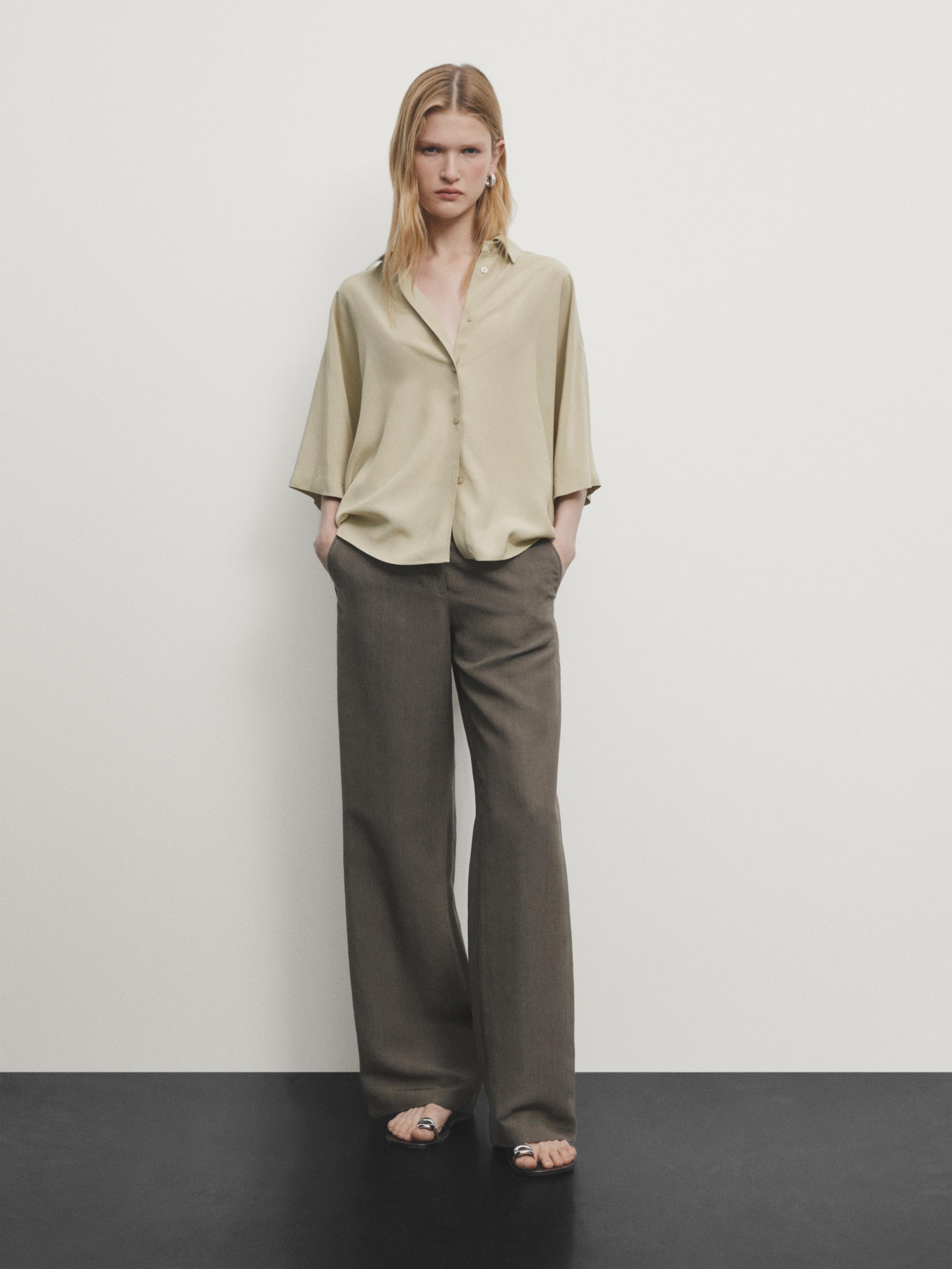Chemise fluide à manches courtes