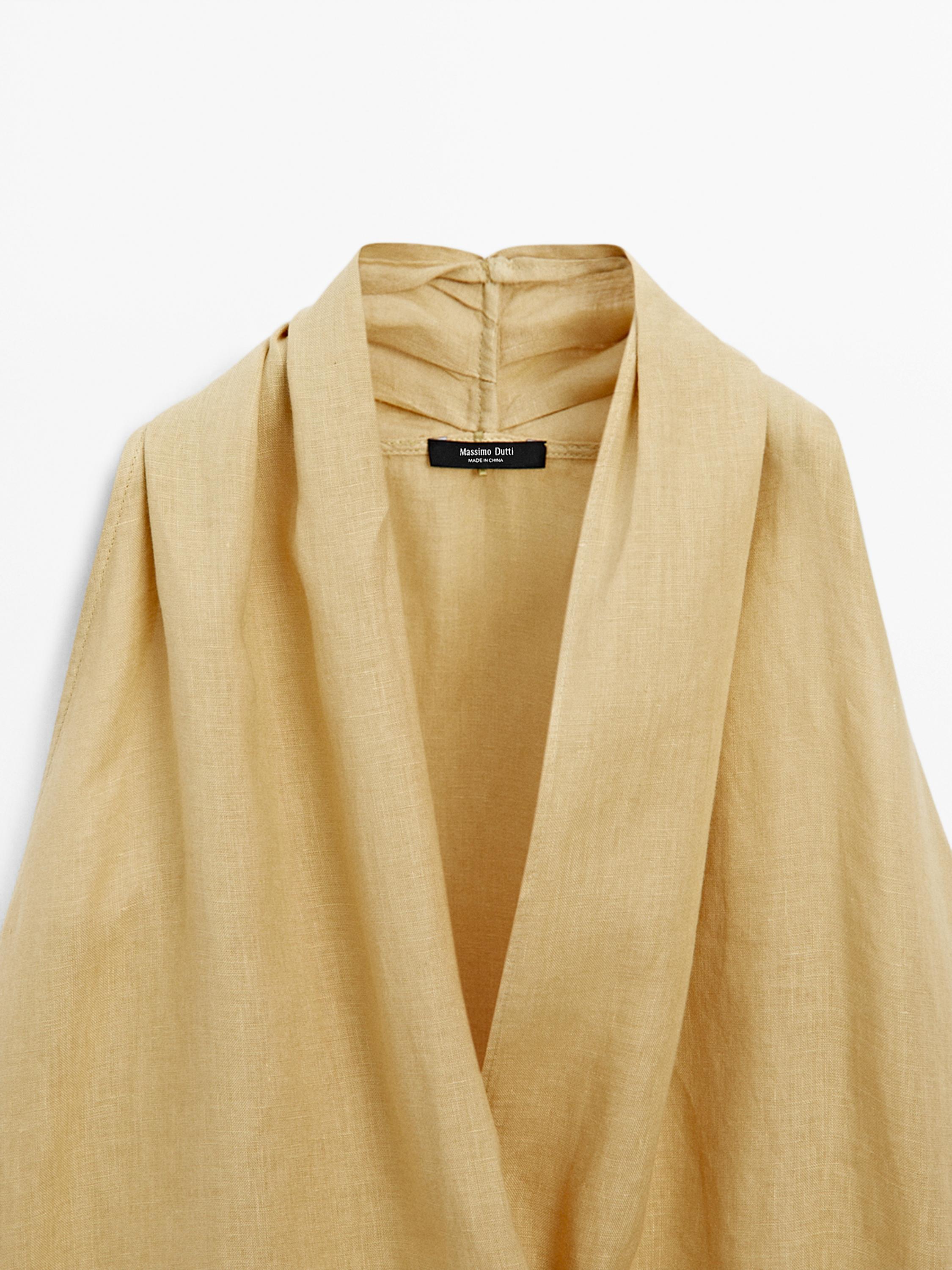 Top halter cruzado lino