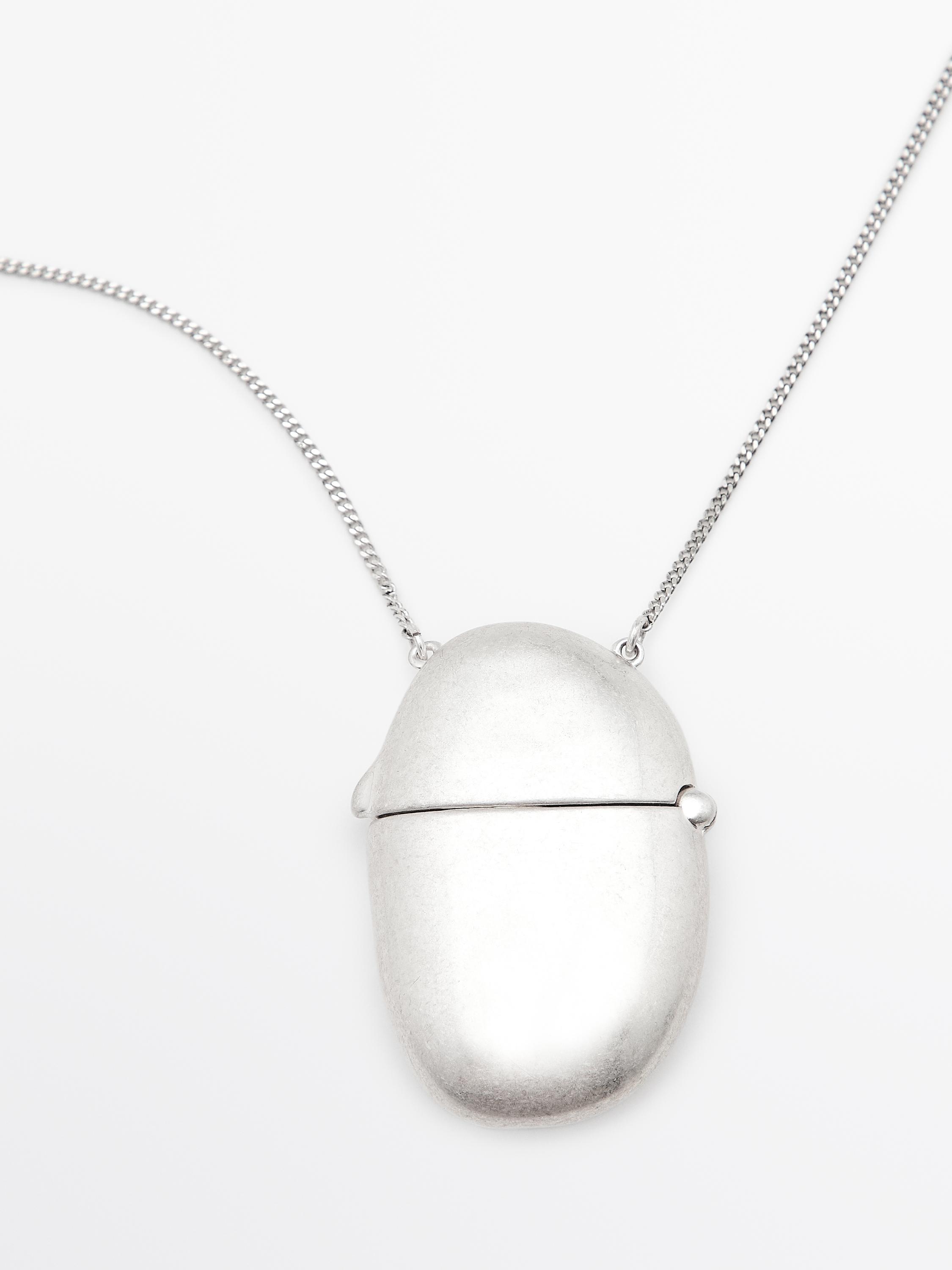 Necklace with oval box pendant