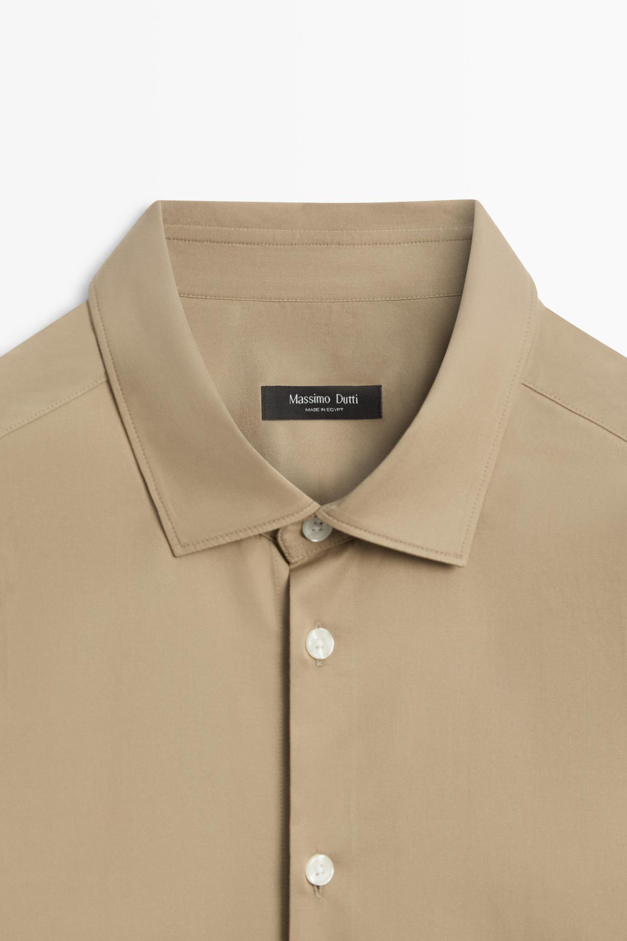 100% cotton poplin shirt — GREENISH