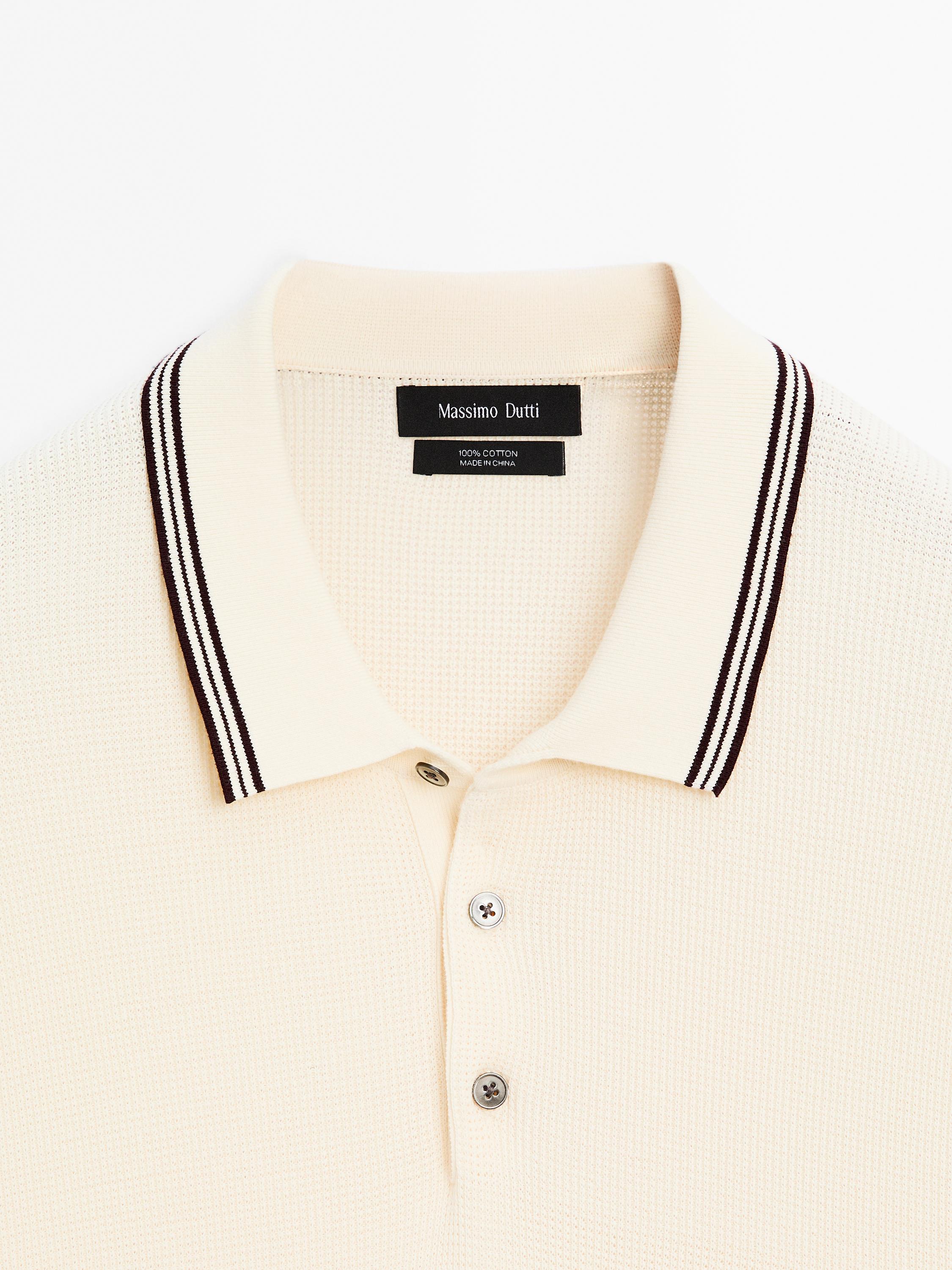 100% cotton knit polo shirt