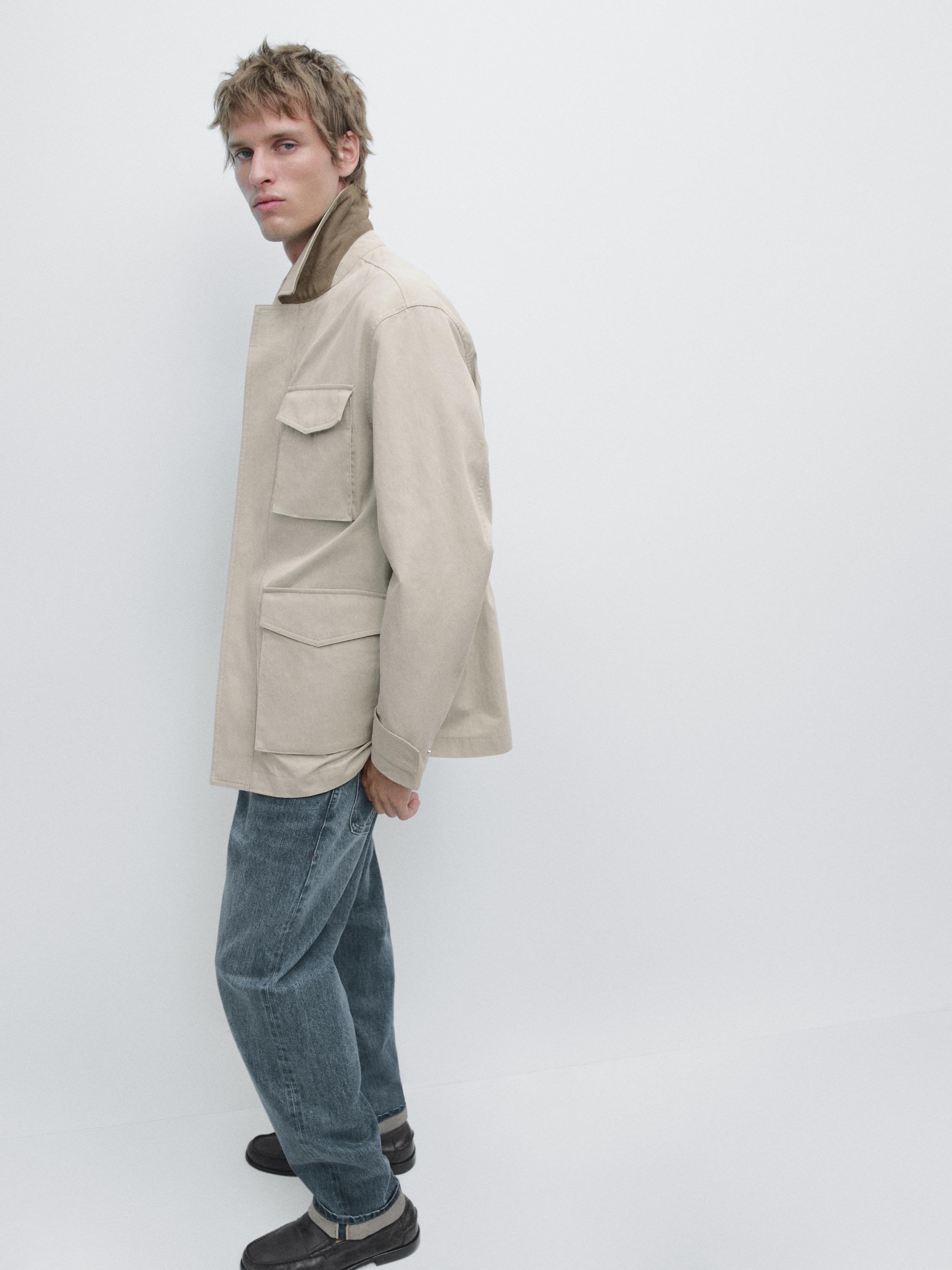 Jacket with pocket details — STONE