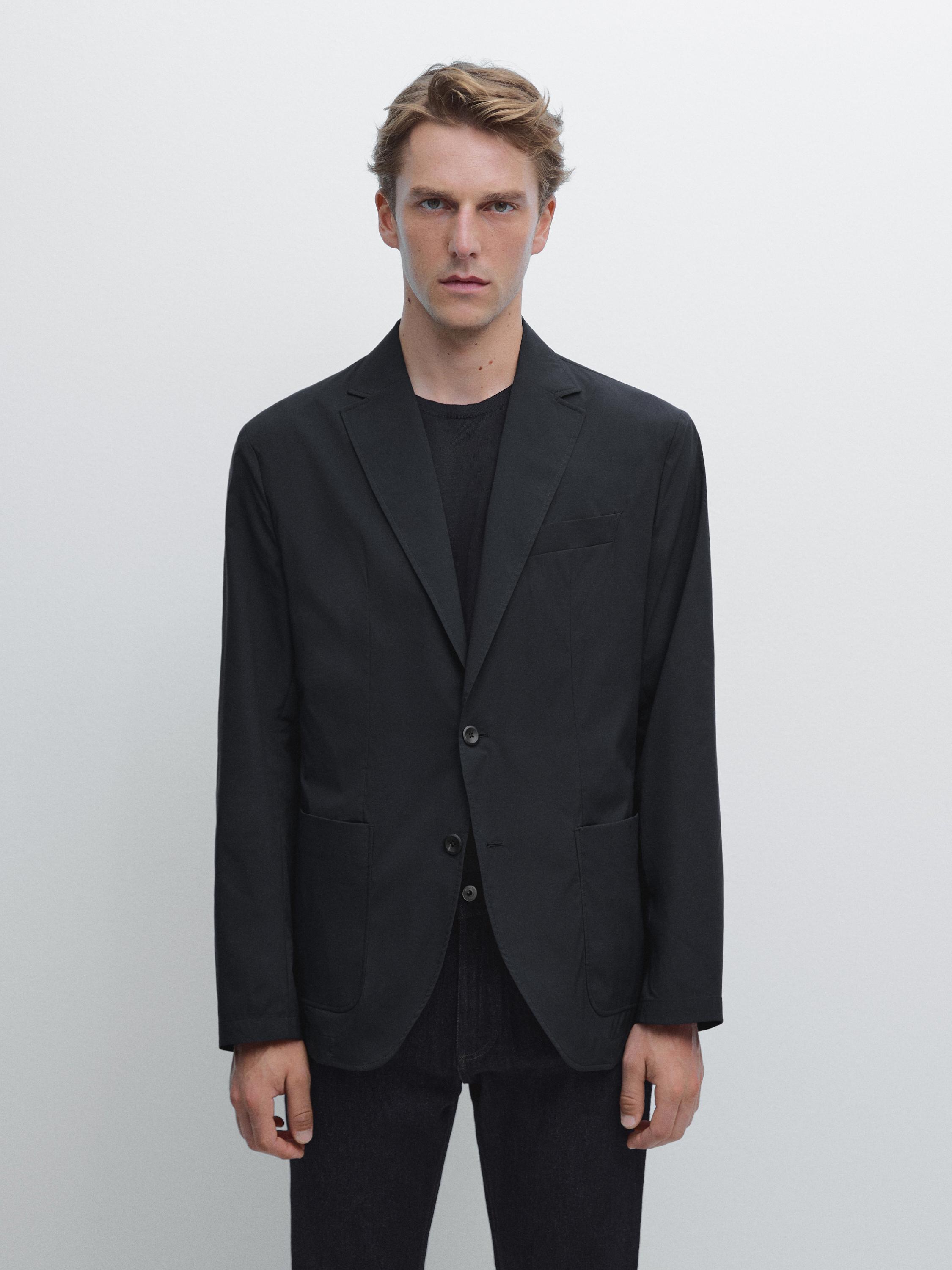 Lightweight technical blazer — NAVY BLUE