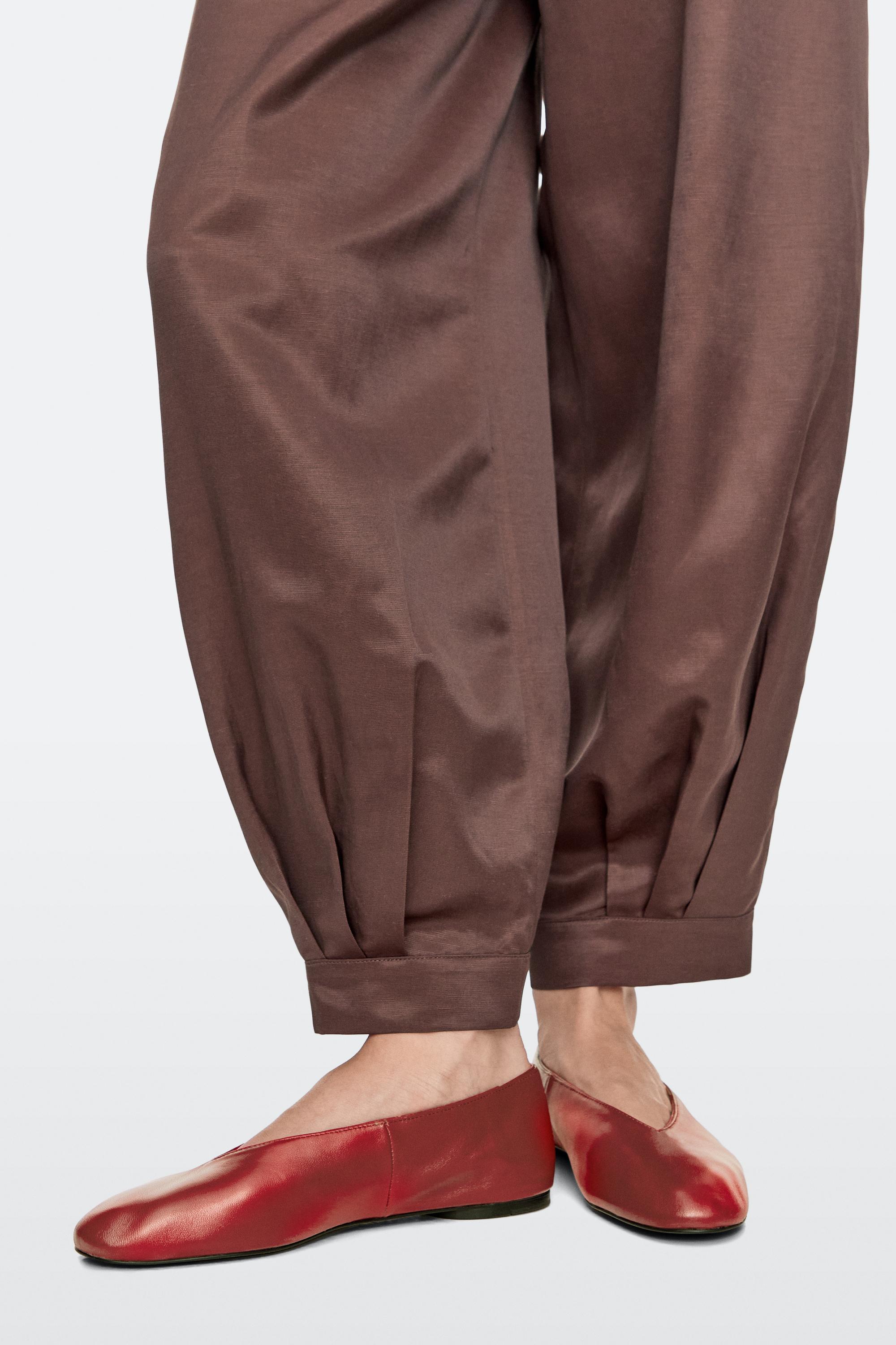 Soft leather ballerinas — RED