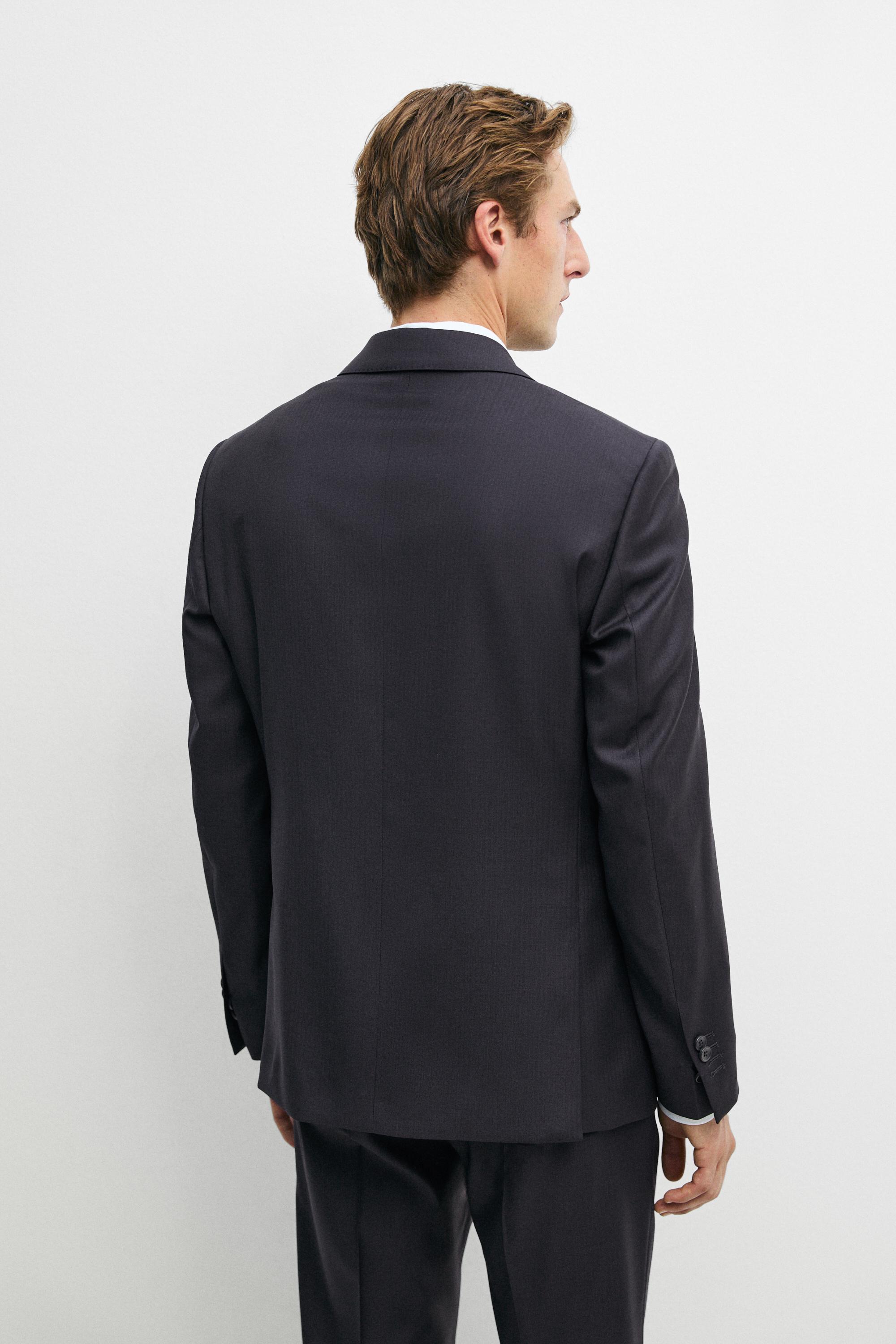 100% cool wool suit blazer — NAVY BLUE