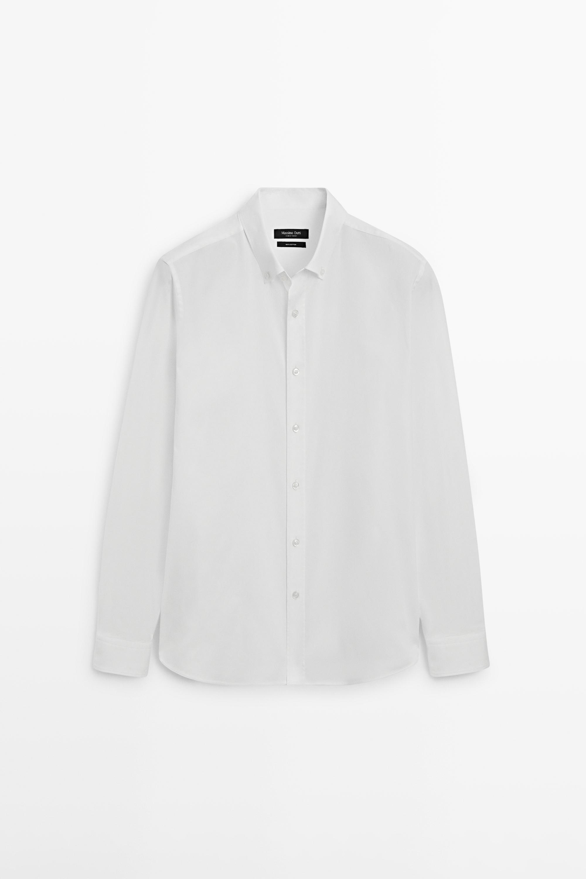 Regular fit Oxford shirt — WHITE