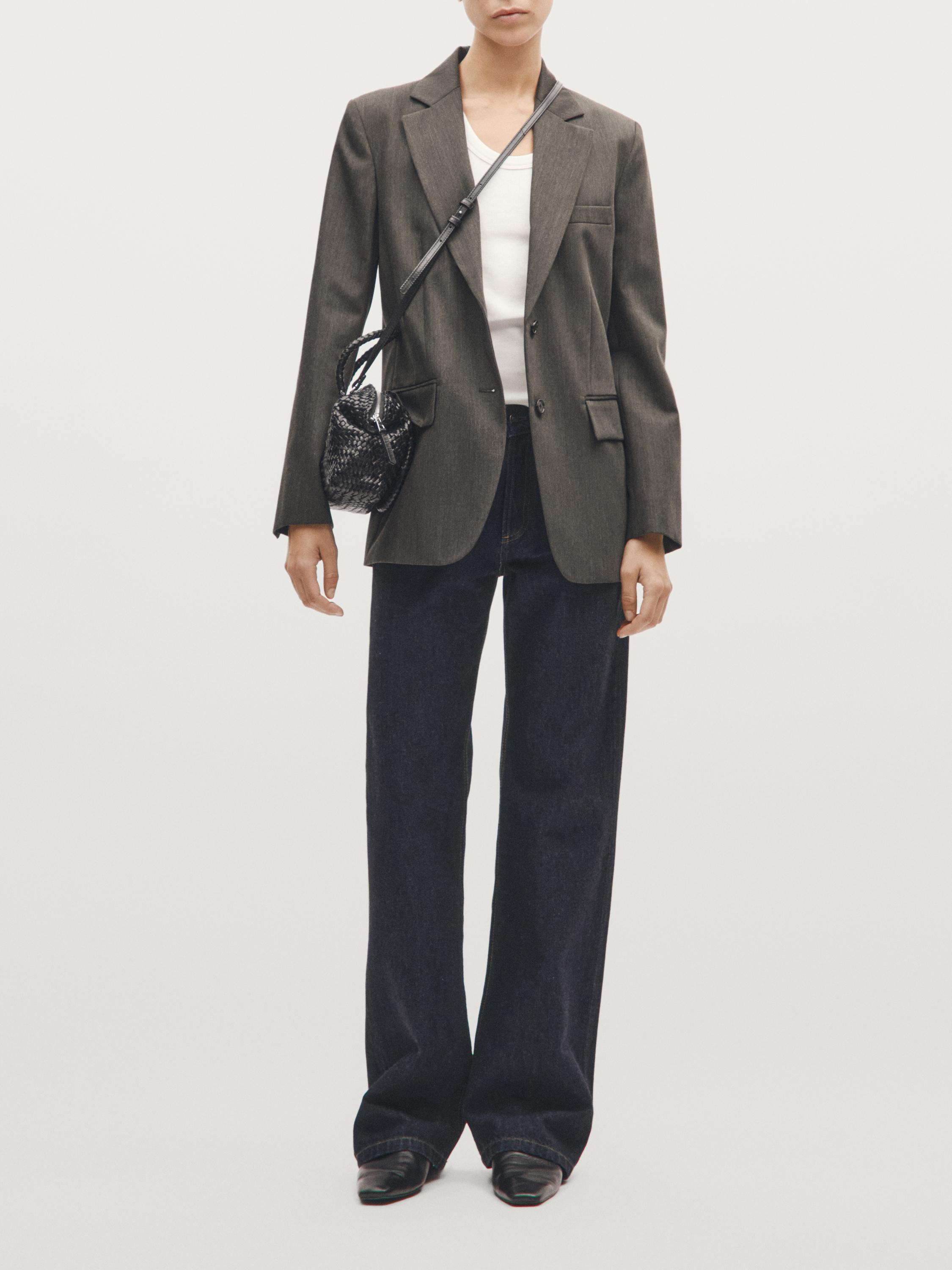 Lille, flettet satchel-taske i nappaskind