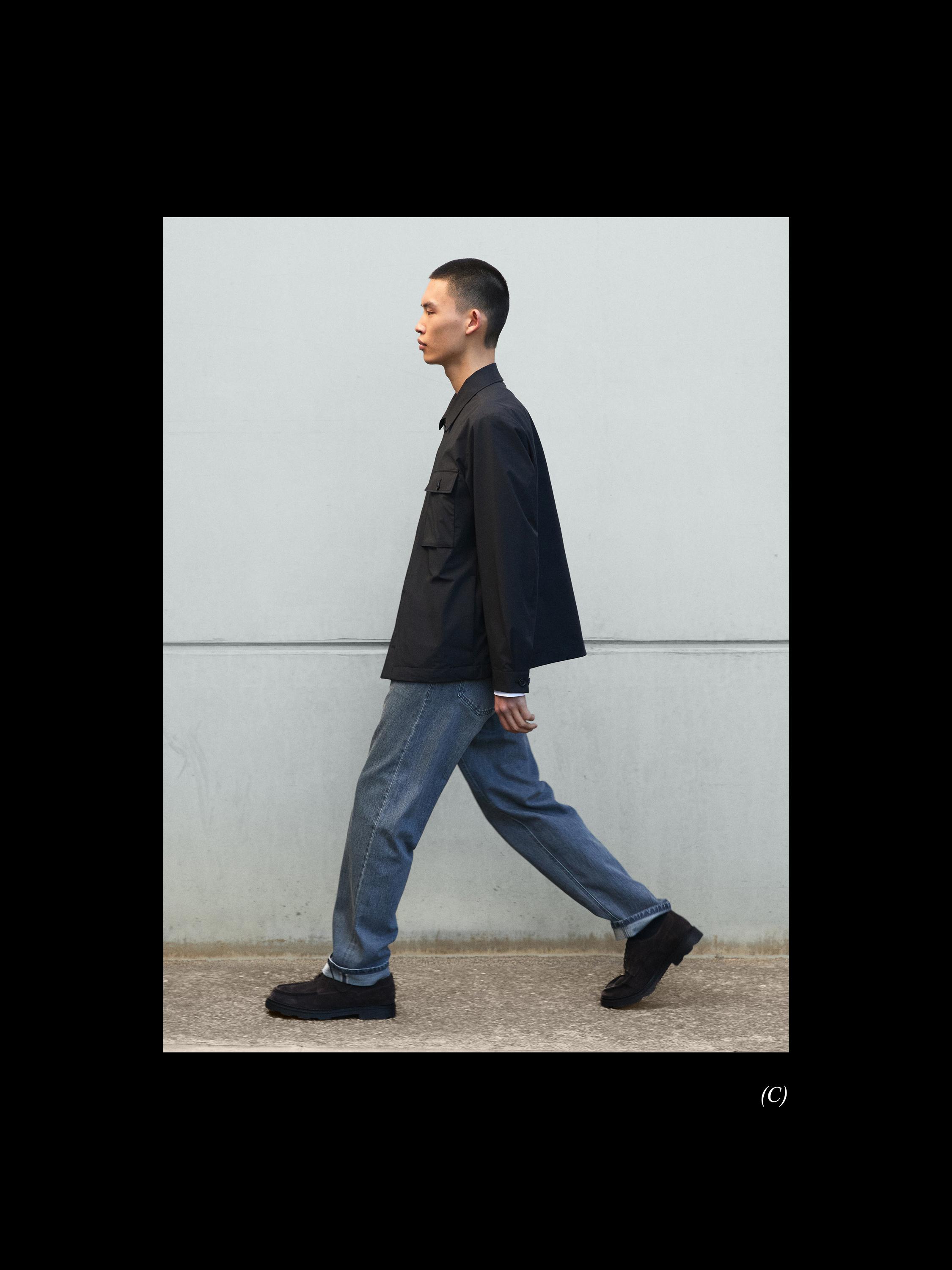 Short jacket with pocket details — NAVY BLUE