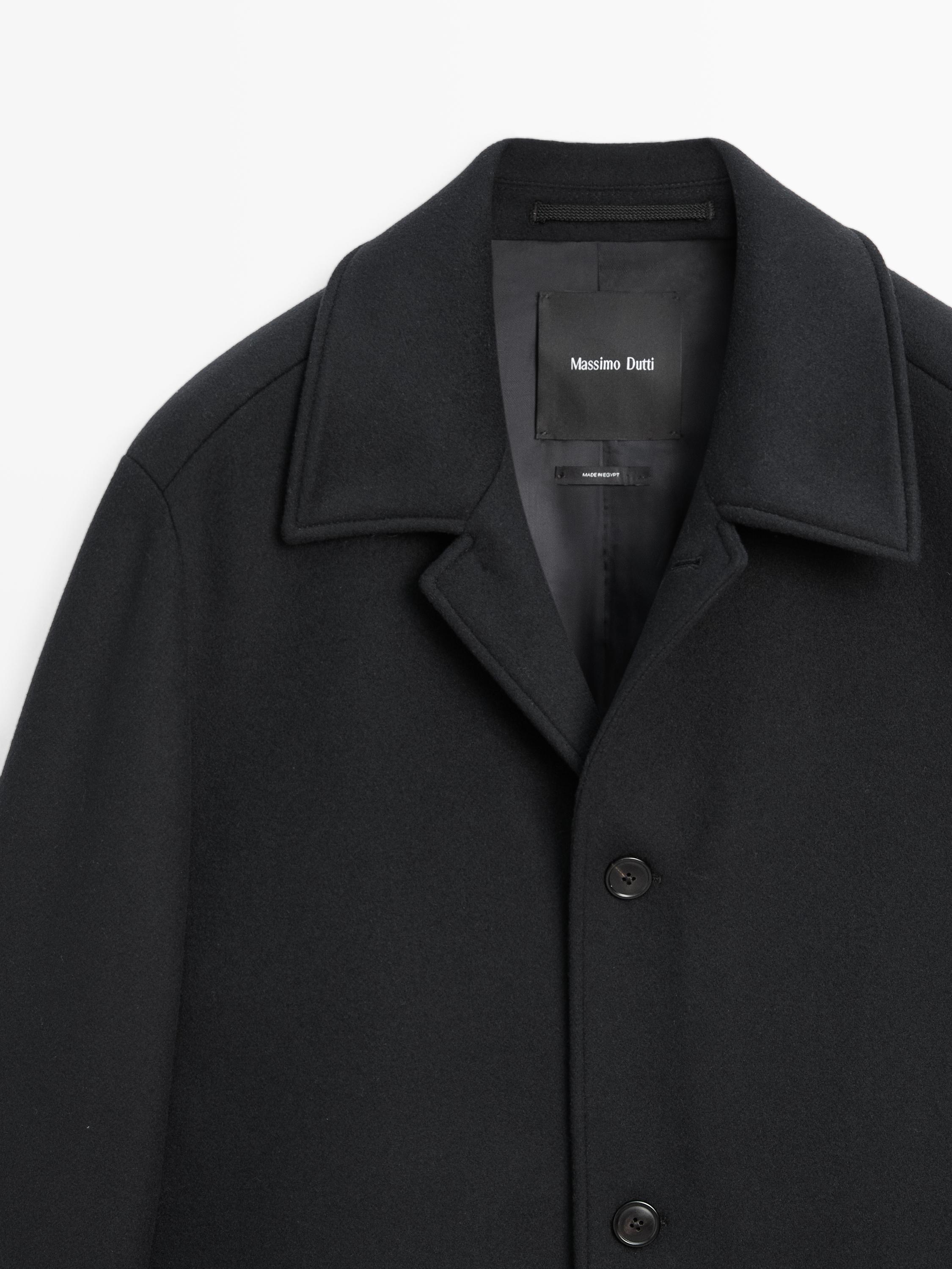 Long wool blend coat