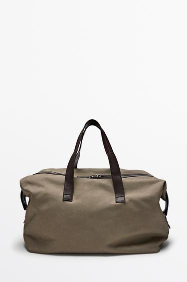 Nappa leather detail travel bag — MOLE BROWN 1