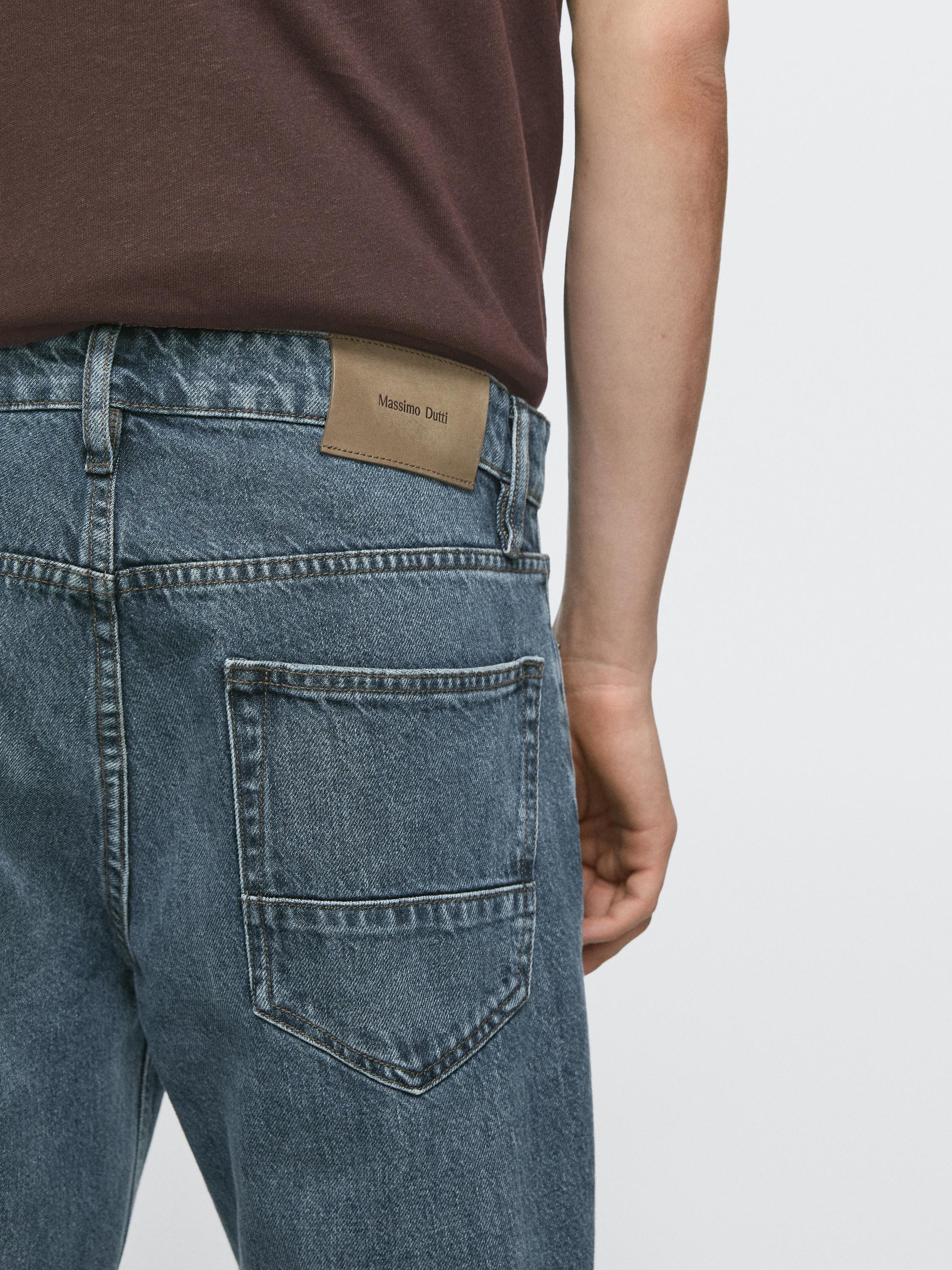 Cropped slim fit jeans — DEEP BLUE
