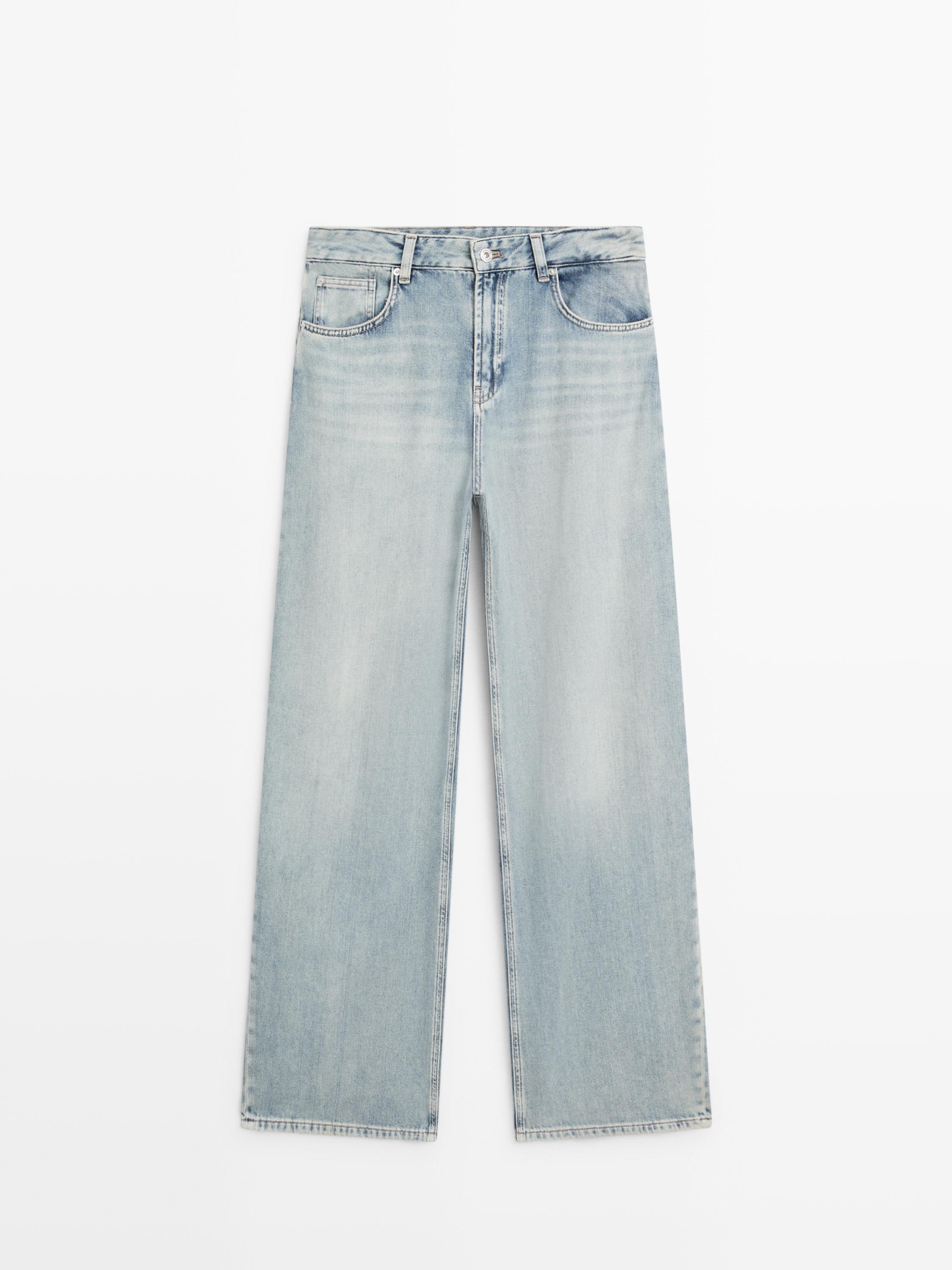 Barrel fit jeans met hoge taille