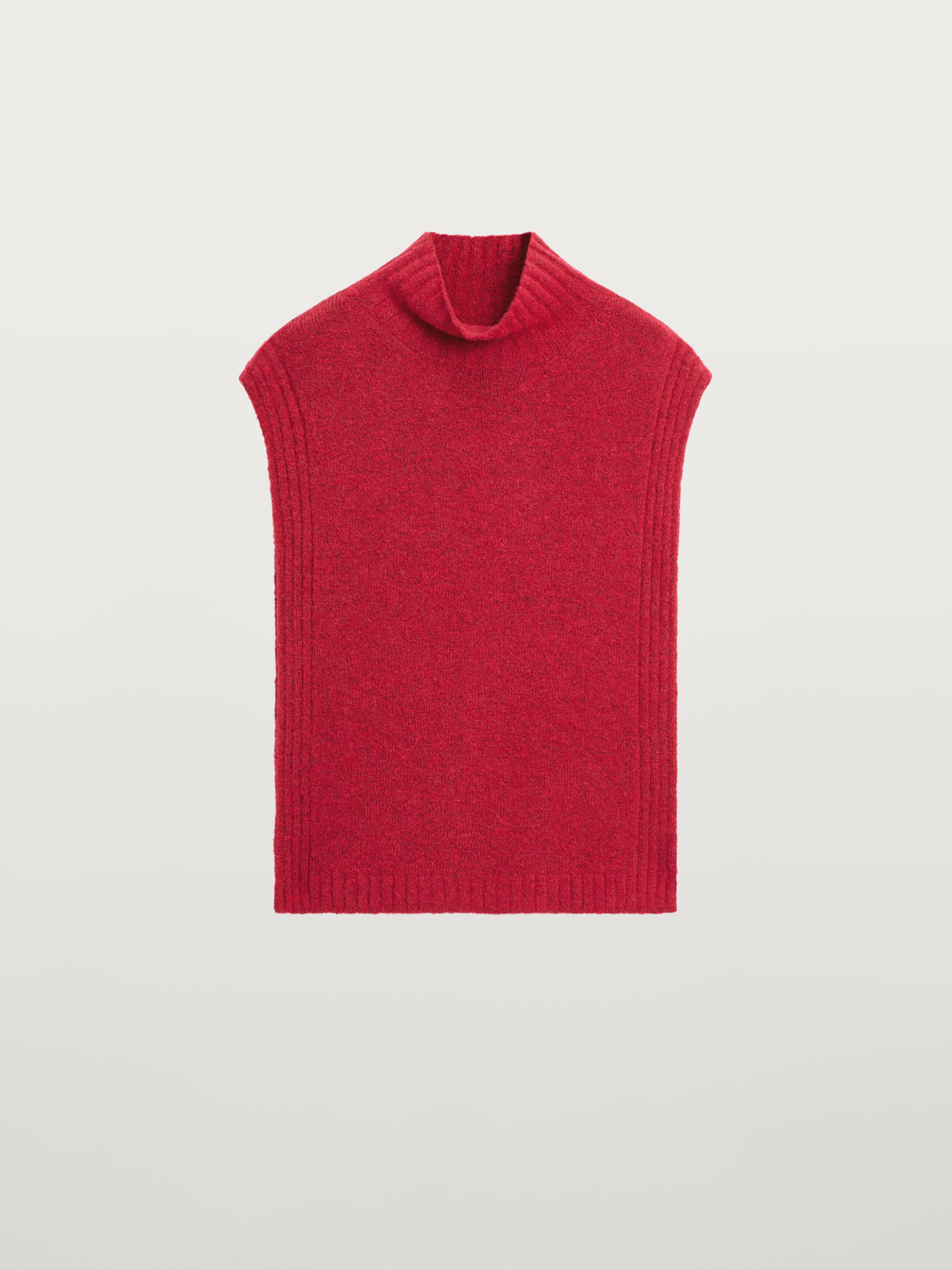 Sleeveless high neck sweater