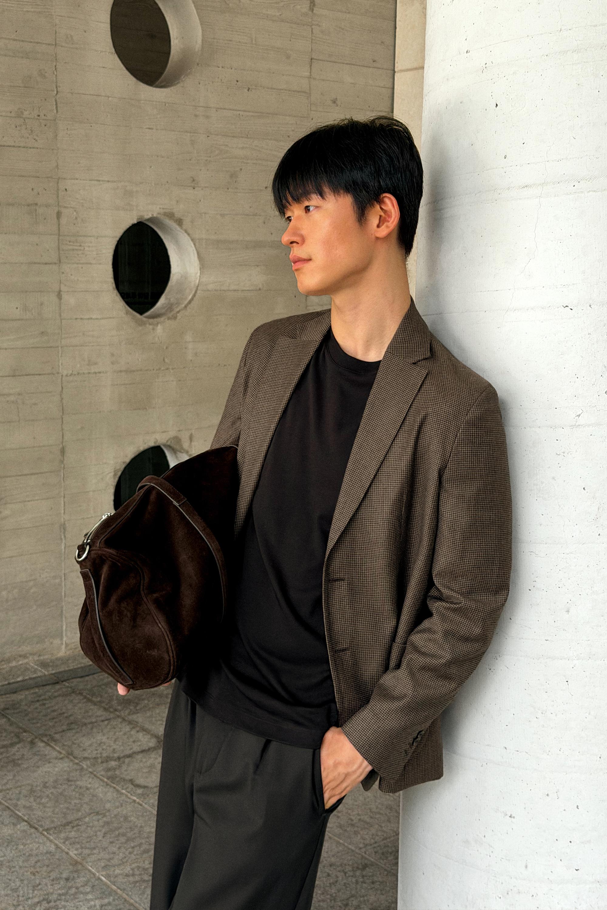 울 혼방 포켓 디테일 블레이저