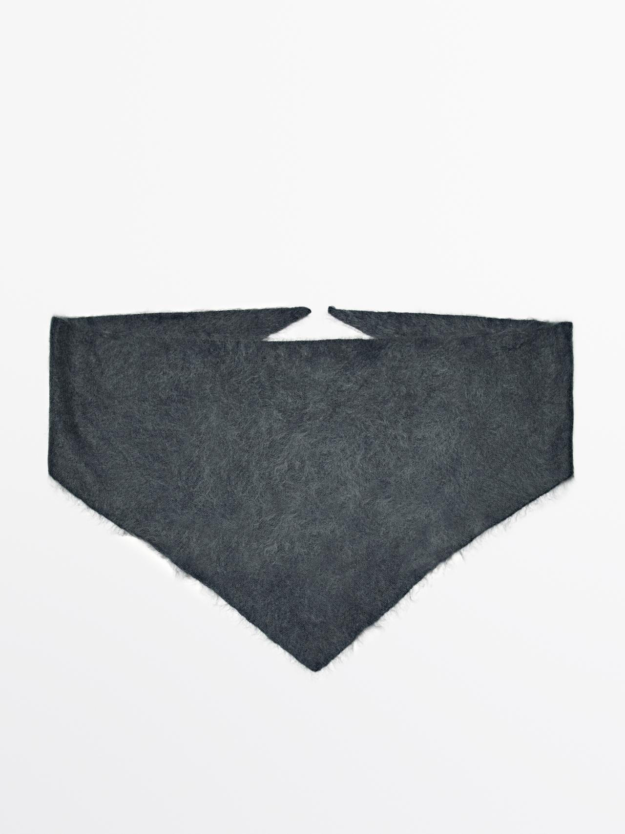 Massimo Dutti - Dame - Bandana I 100 % Kashmir - Grå - 01